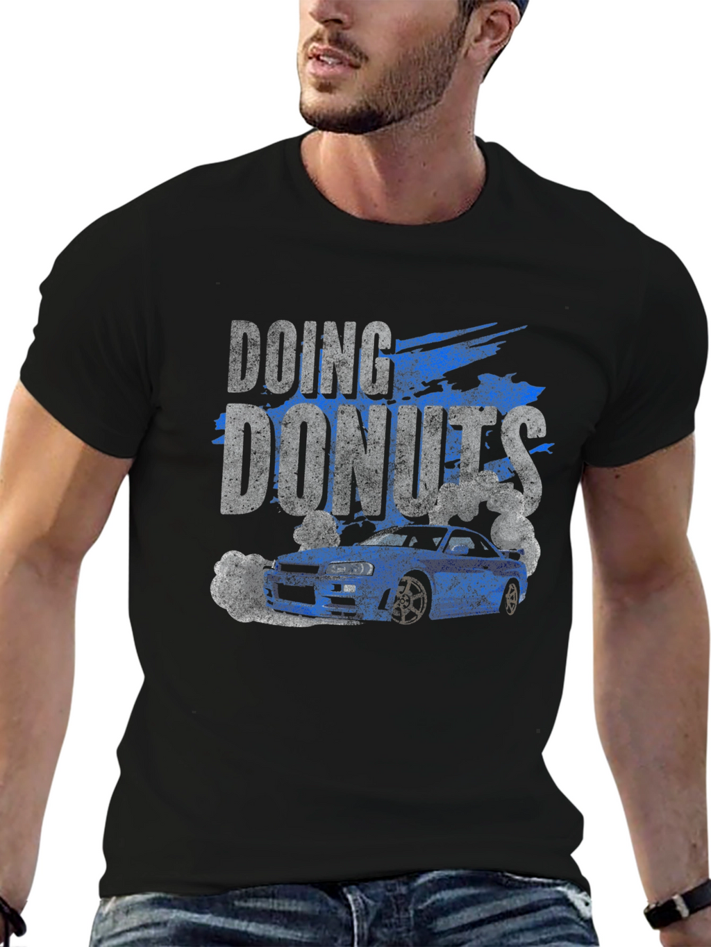Doing Donuts Graphic T-Shirt - Black