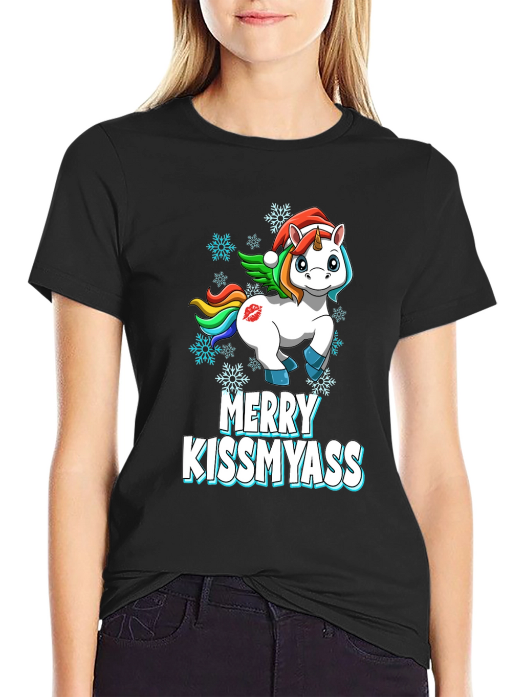 Merry Kissmyass Unicorn T-Shirt