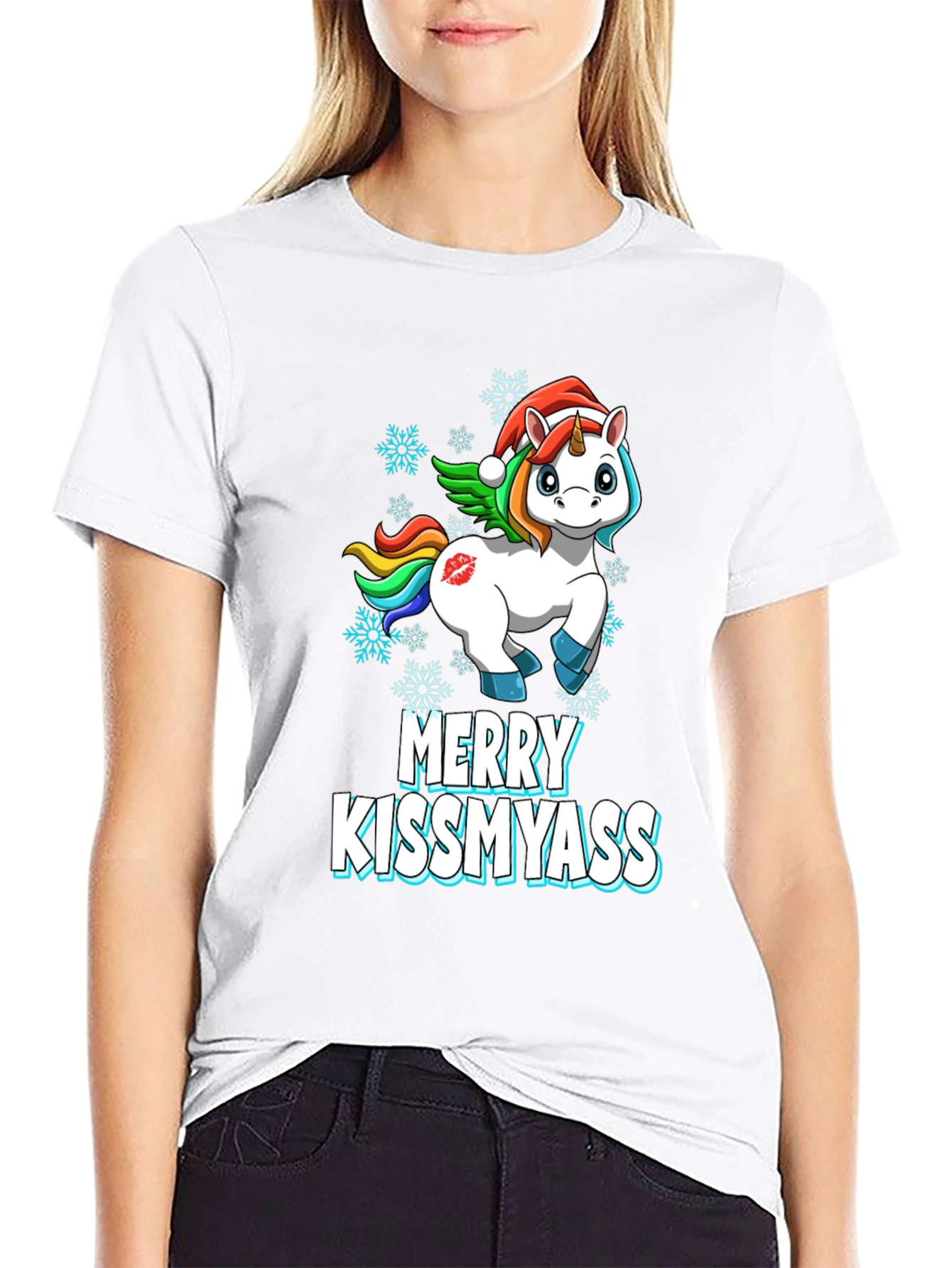 Merry Kissmyass Unicorn T-Shirt