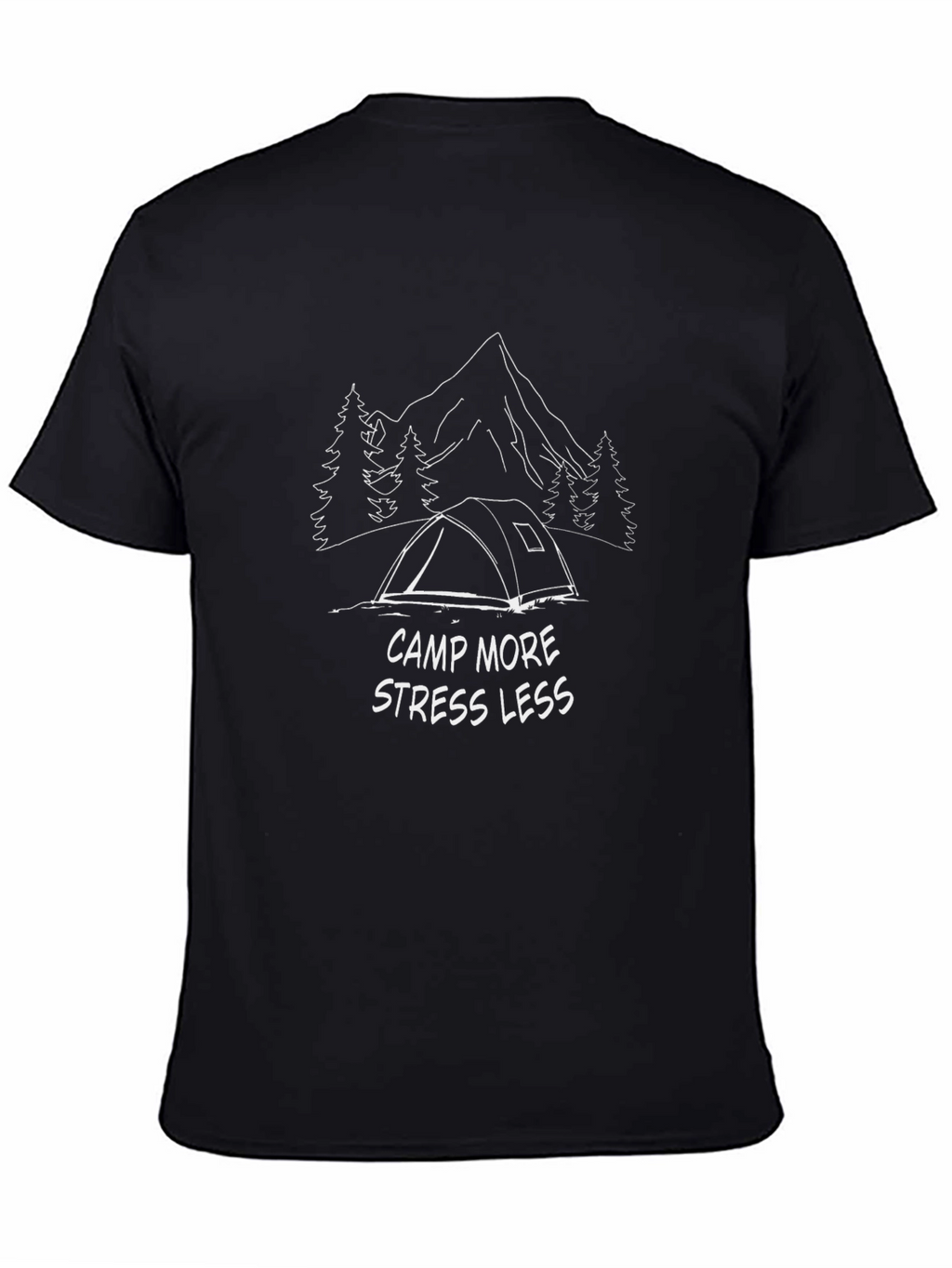 Camp More Stress Less Graphic T-Shirt
