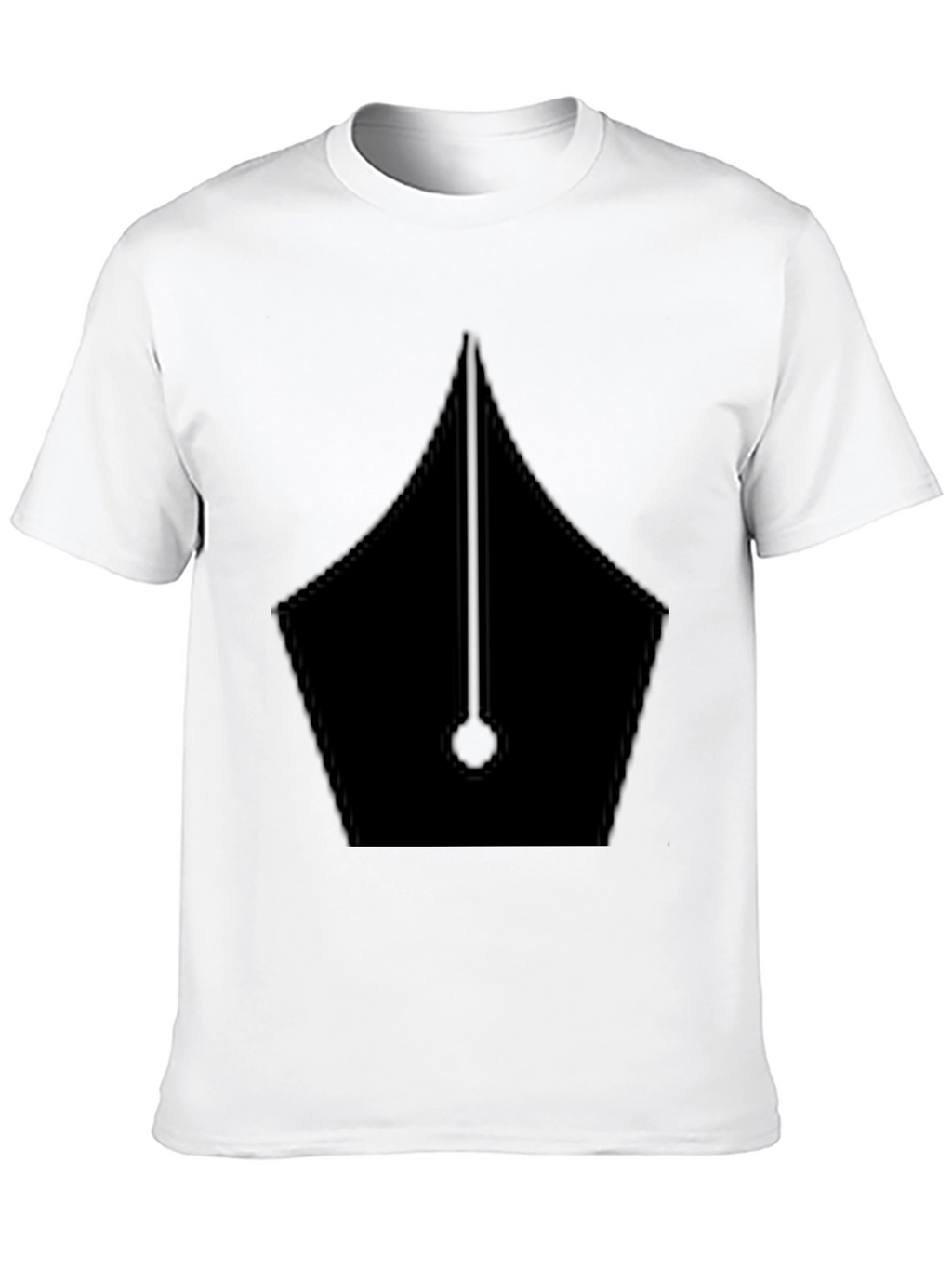 Mens Black Fountain Pen Graphic Tee Shirt