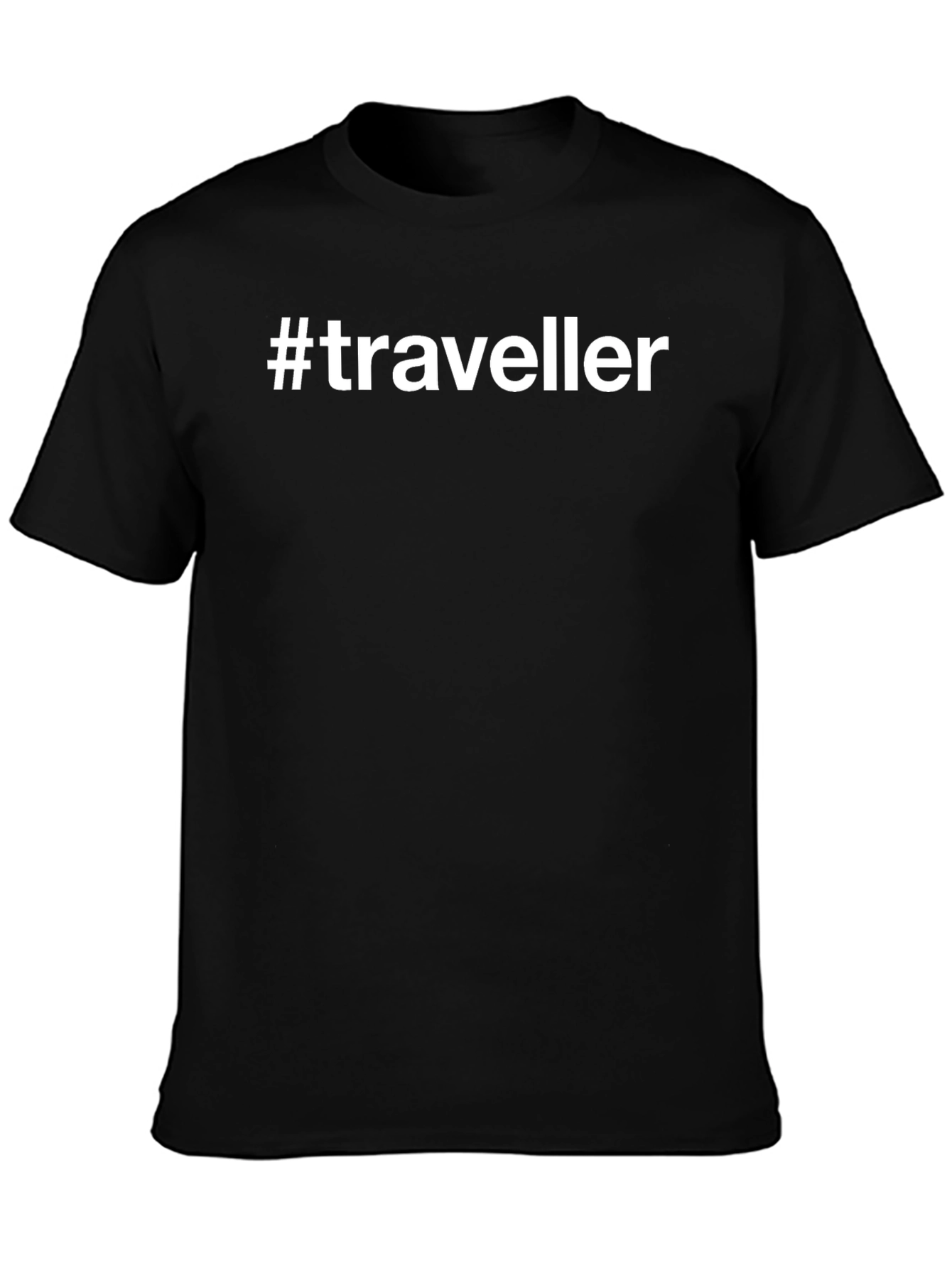 #Traveller Black T-Shirt - Stylish and Comfy