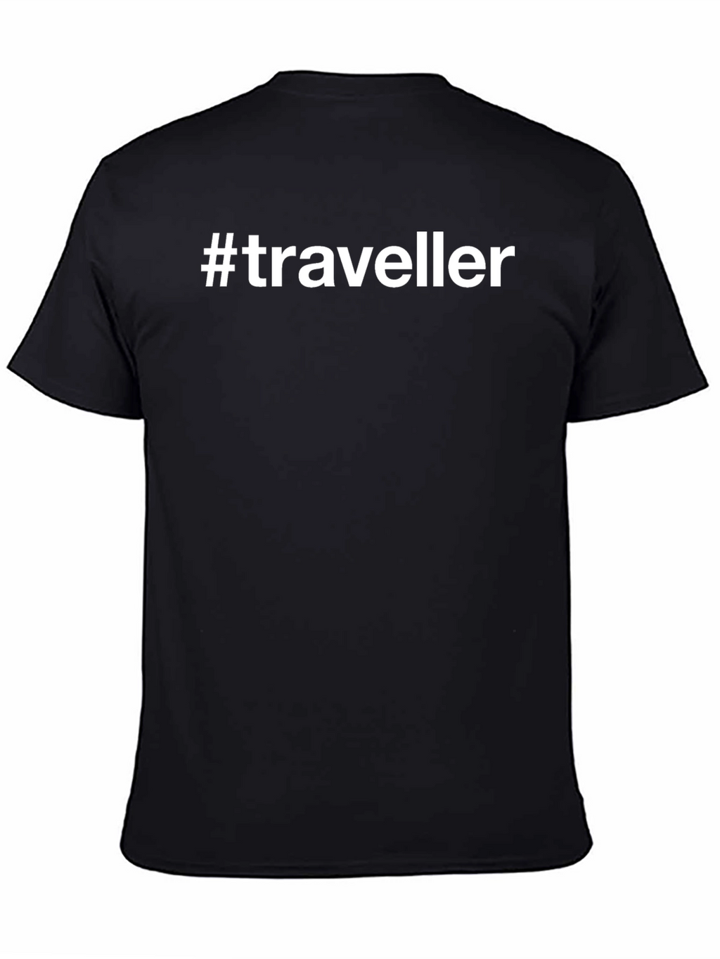 #Traveller Black T-Shirt - Stylish and Comfy