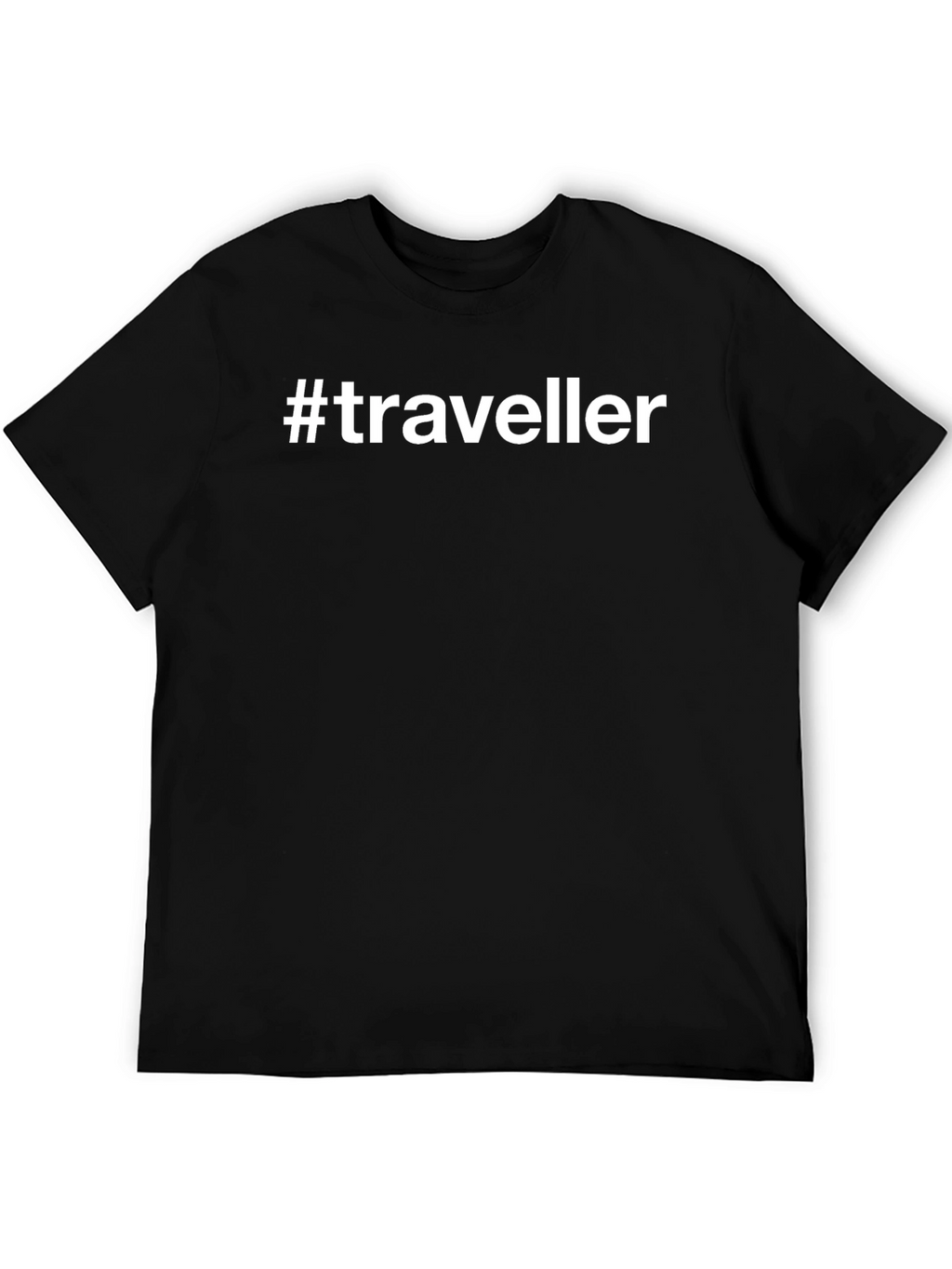 #Traveller Black T-Shirt - Stylish and Comfy
