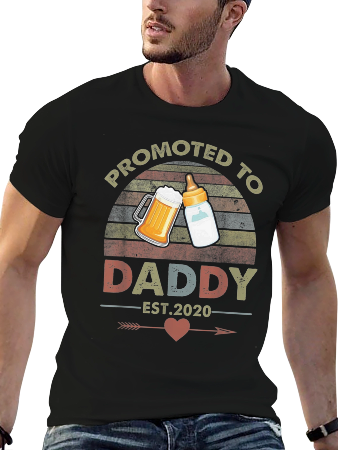 Promoted To Daddy T-Shirt - New Dad Tee