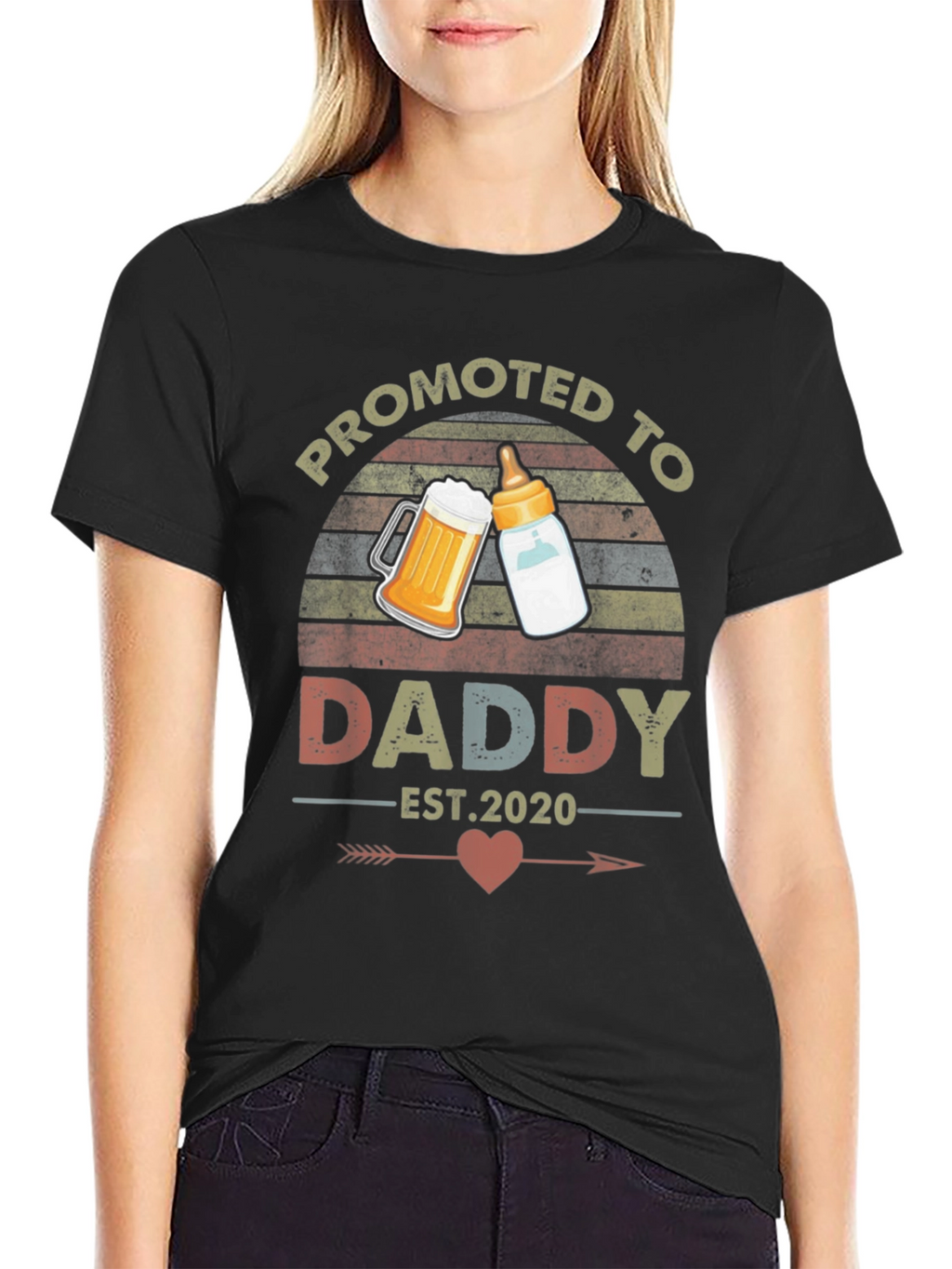 Promoted To Daddy T-Shirt - New Dad Tee