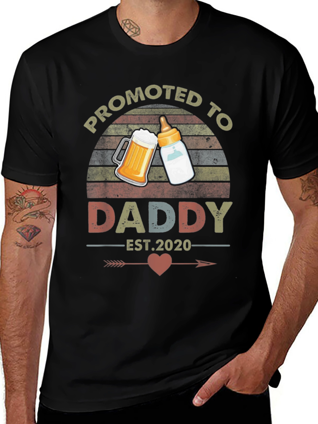 Promoted To Daddy T-Shirt - New Dad Tee