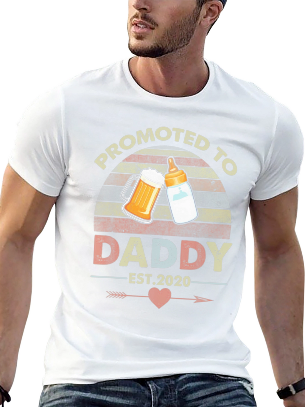 Promoted To Daddy T-Shirt - New Dad Tee
