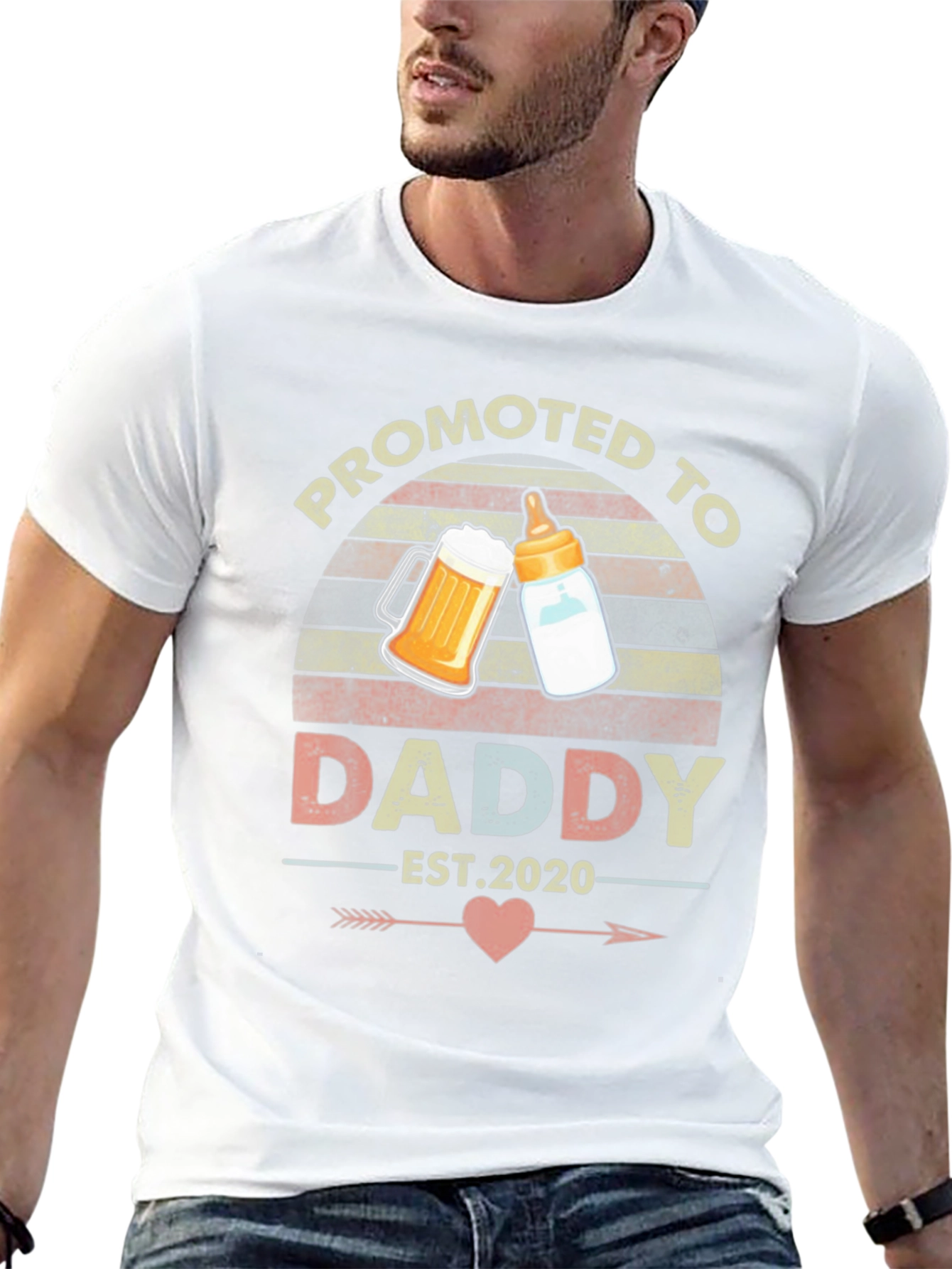 Promoted To Daddy T-Shirt - New Dad Tee