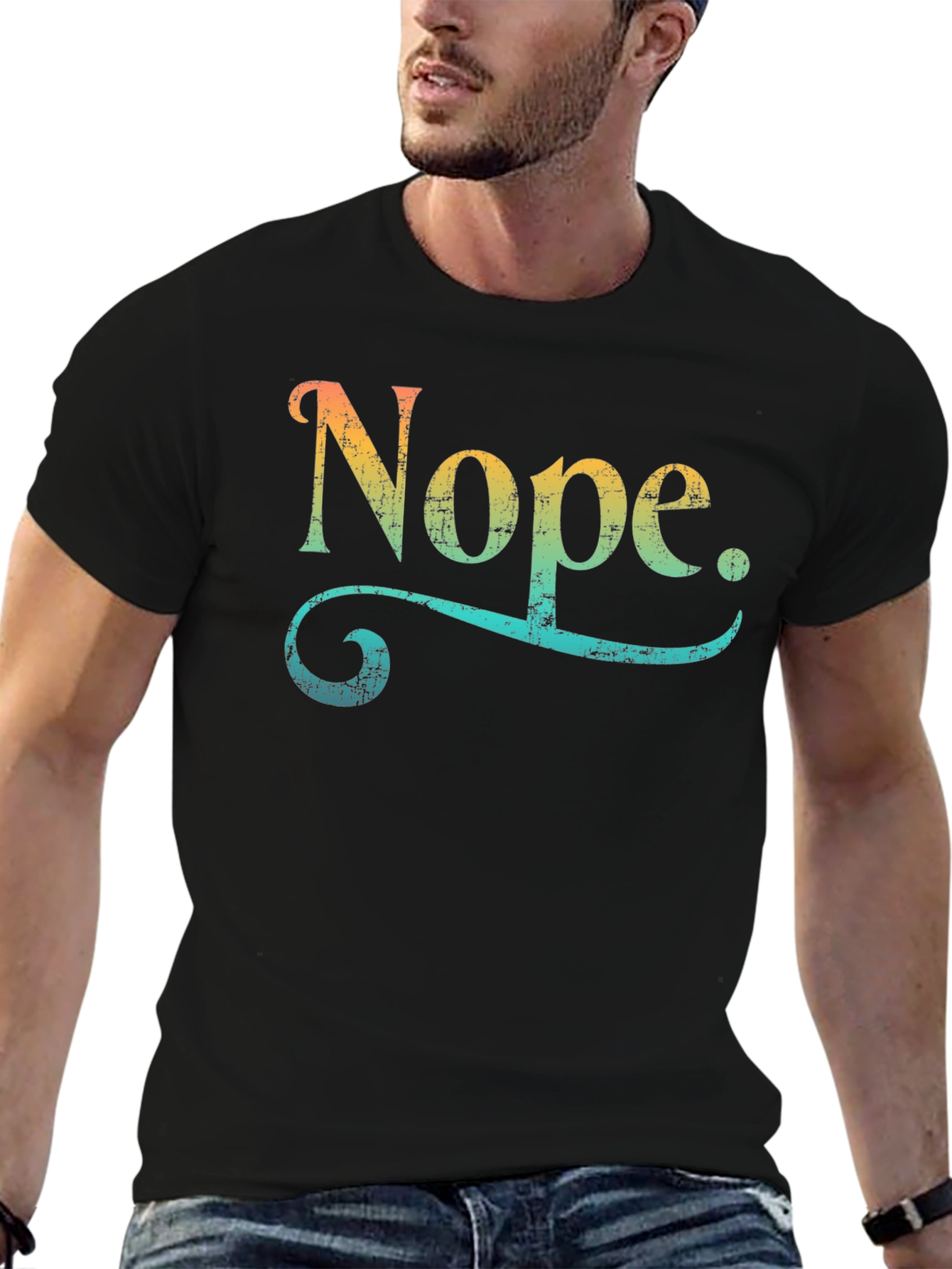 Nope. Graphic Tee - Trendy Retro Design