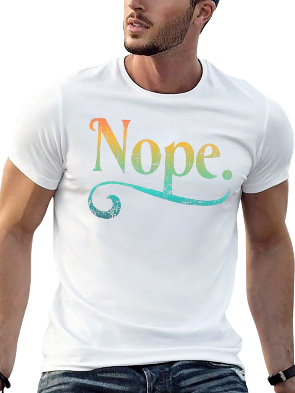 Nope. Graphic Tee - Trendy Retro Design