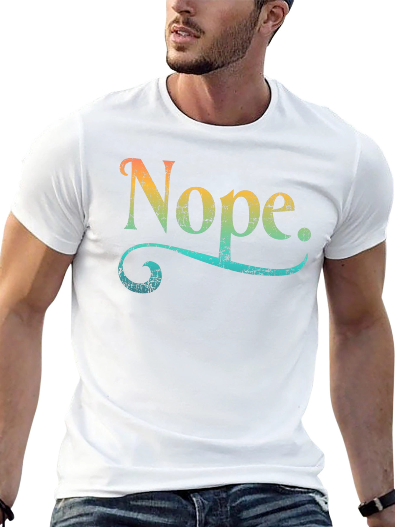 Nope. Graphic Tee - Trendy Retro Design
