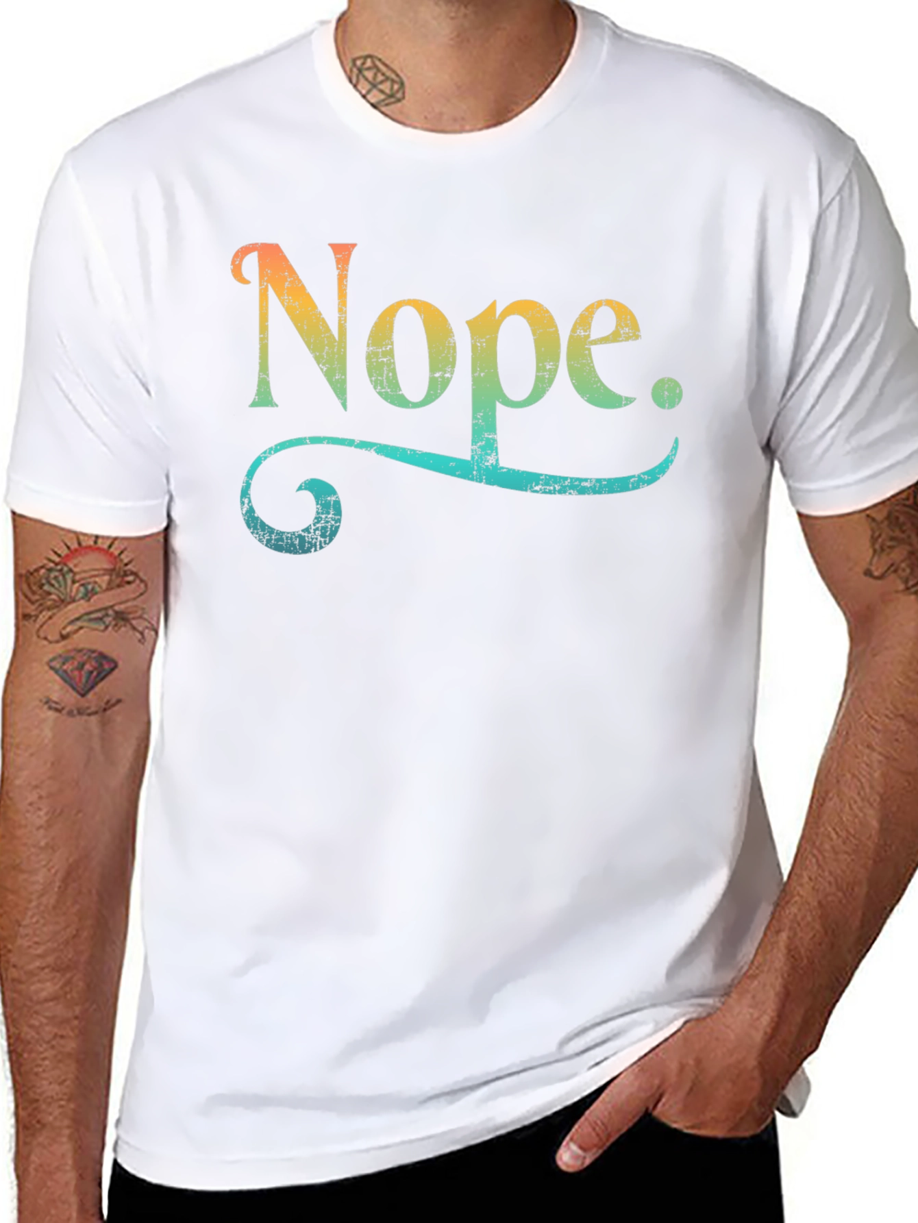 Nope. Graphic Tee - Trendy Retro Design