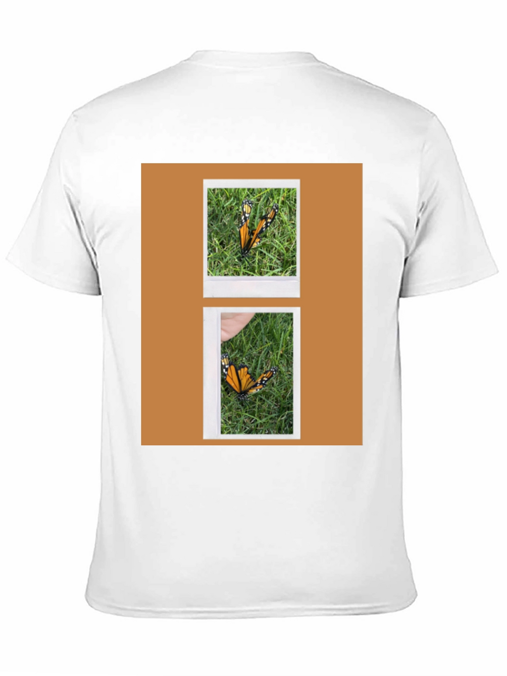 Butterfly Polaroid Print Black T-Shirt