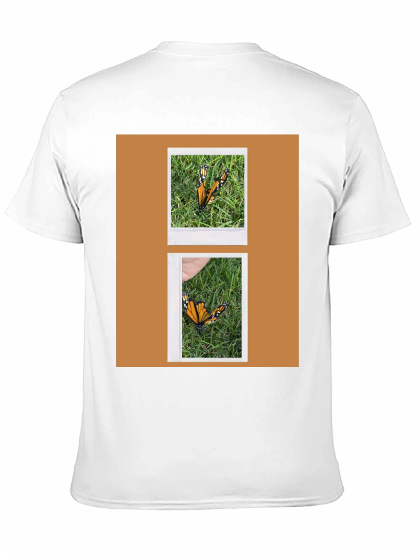 Butterfly Polaroid Print Black T-Shirt