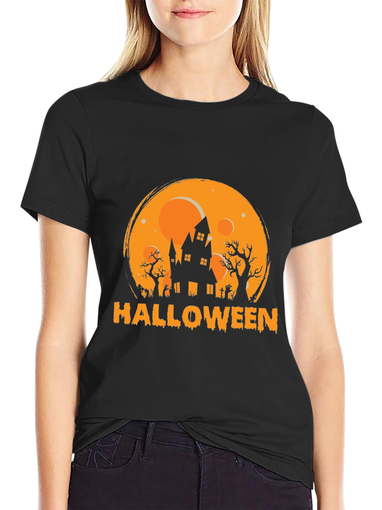 Halloween Spooky House Graphic Tee