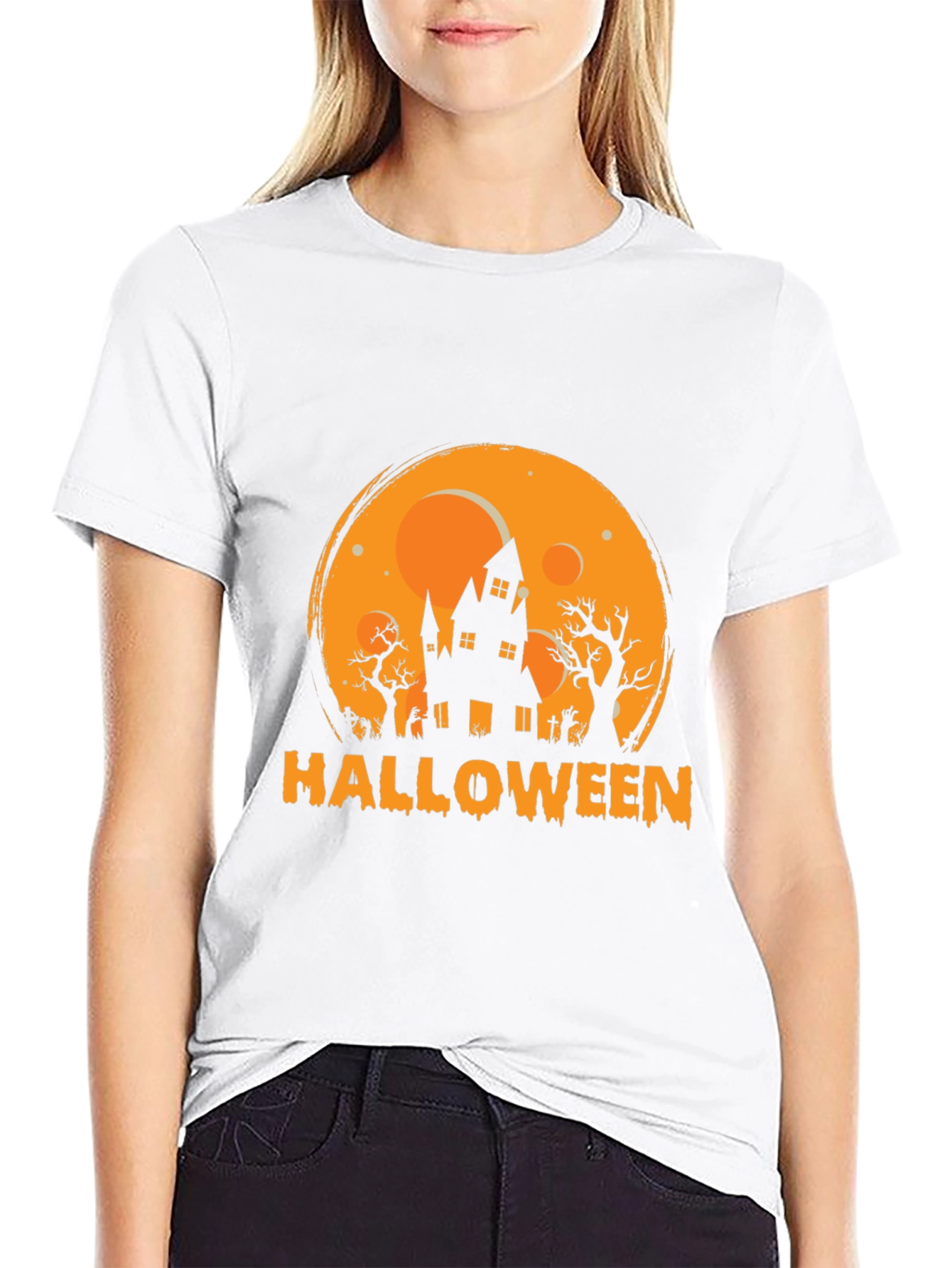 Halloween Spooky House Graphic Tee