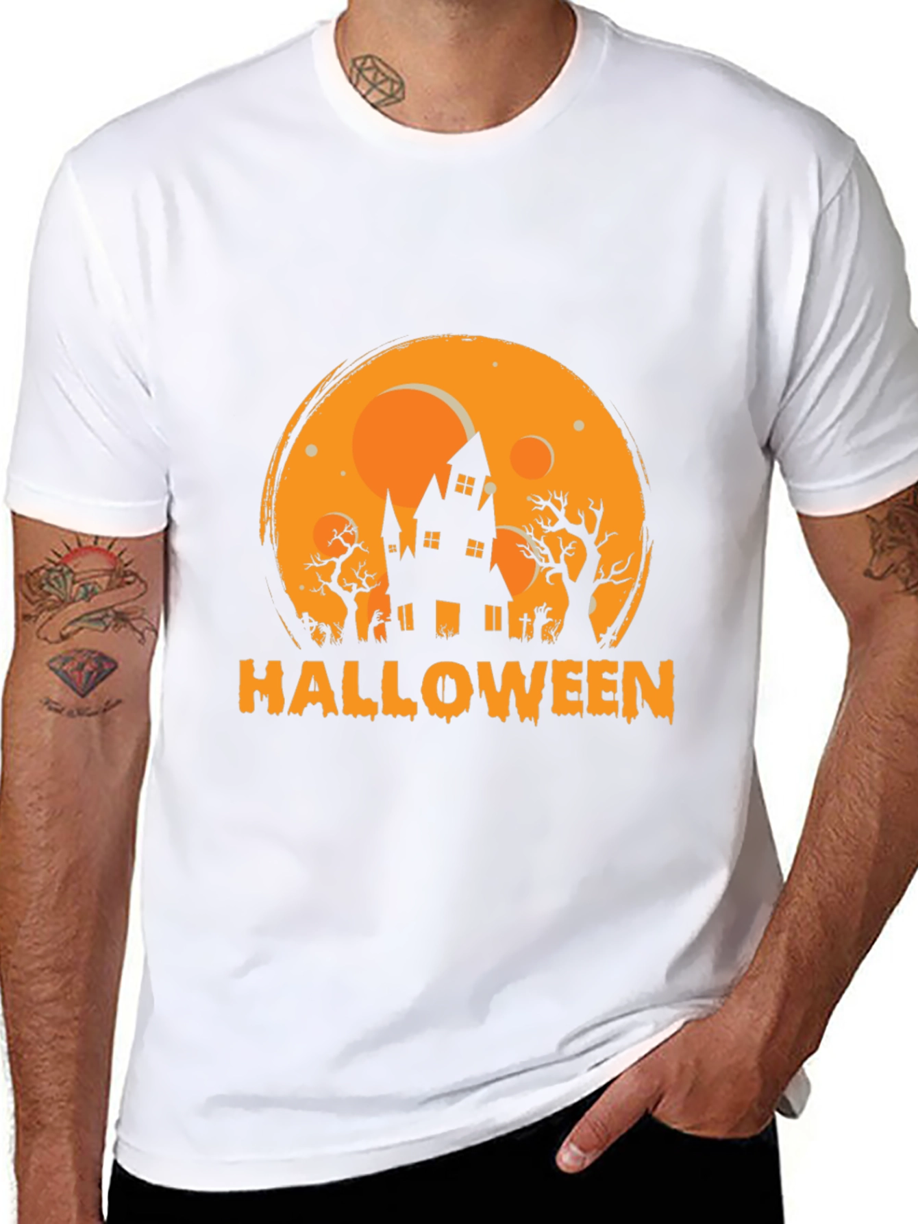Halloween Spooky House Graphic Tee
