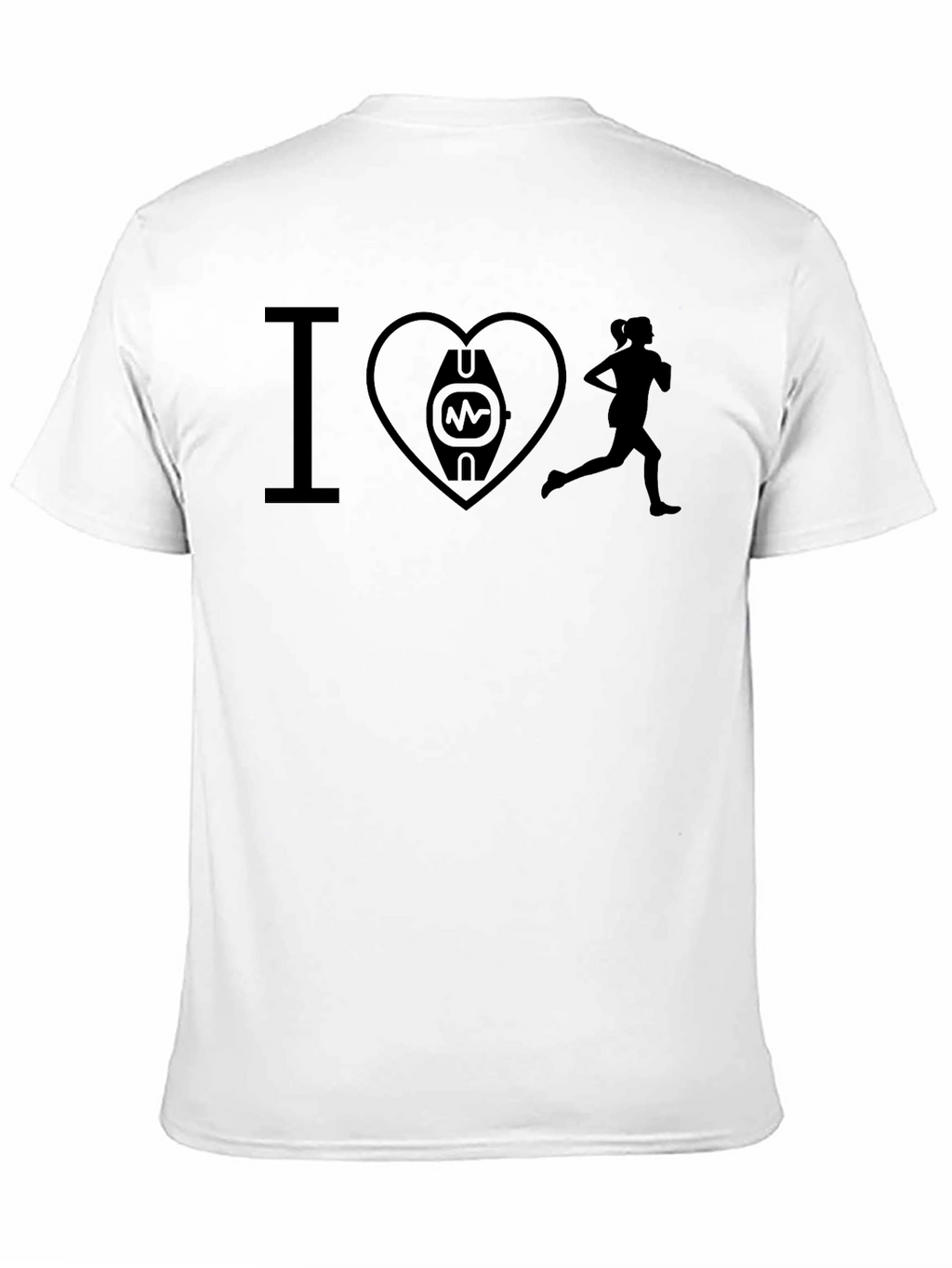 I Heart Running Black T-Shirt Fitness Cardio Tee