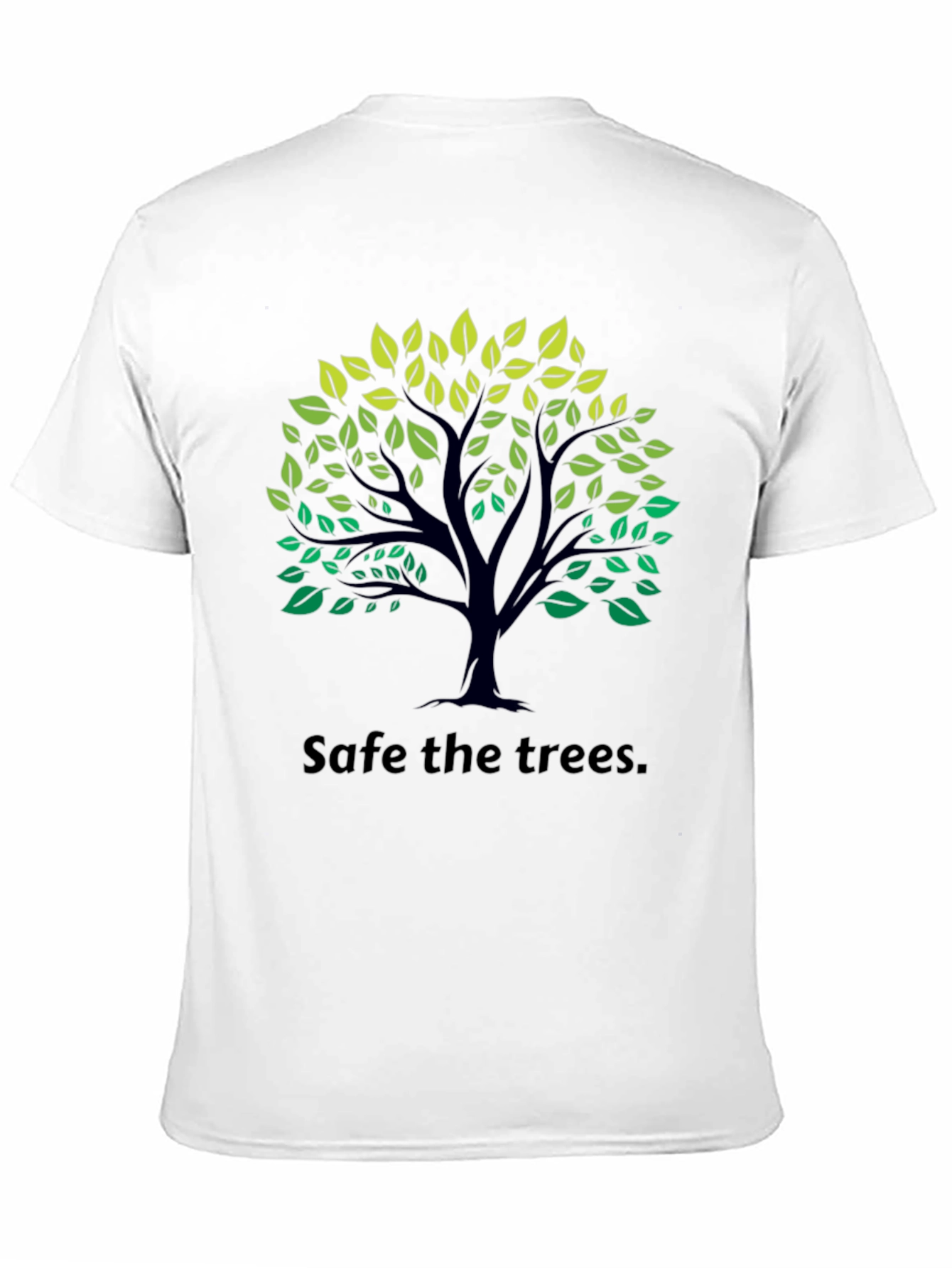 Eco-Friendly Save the Trees Black T-Shirt