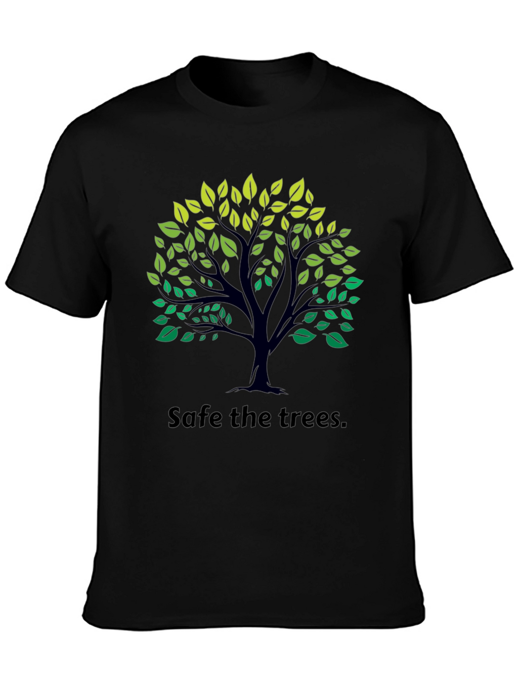 Eco-Friendly Save the Trees Black T-Shirt