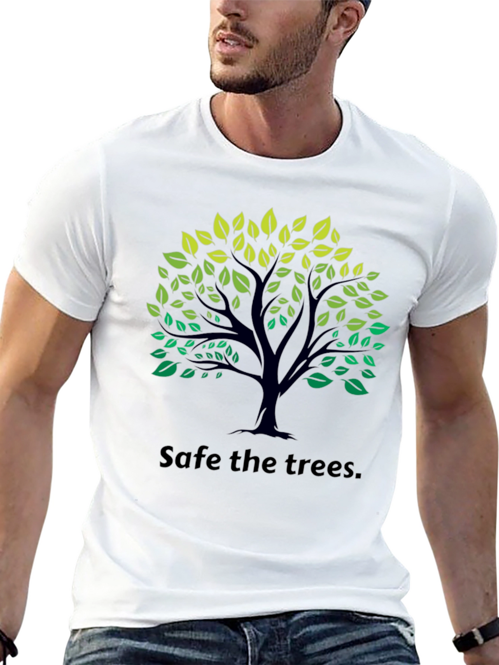 Eco-Friendly Save the Trees Black T-Shirt