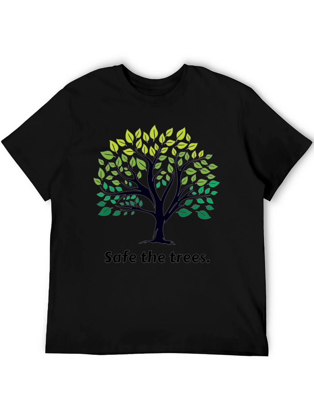 Eco-Friendly Save the Trees Black T-Shirt