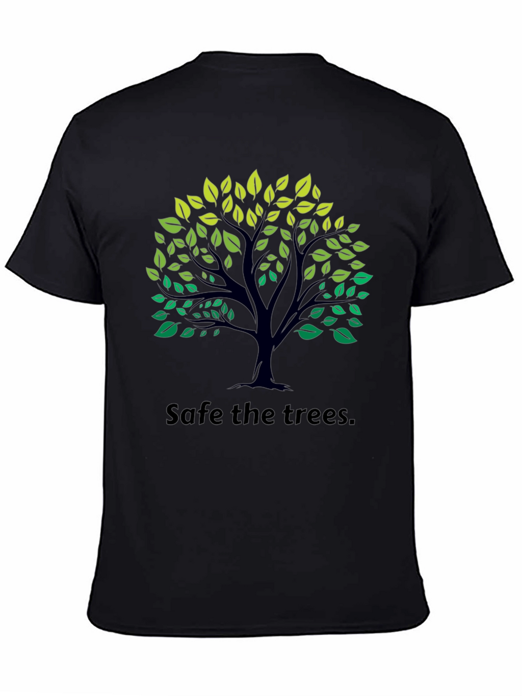 Eco-Friendly Save the Trees Black T-Shirt