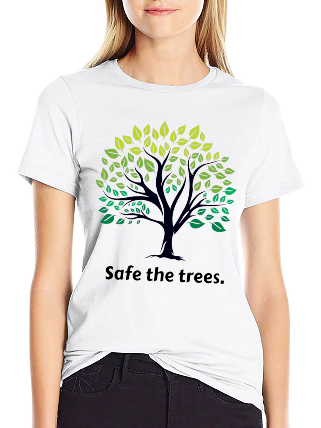 Eco-Friendly Save the Trees Black T-Shirt