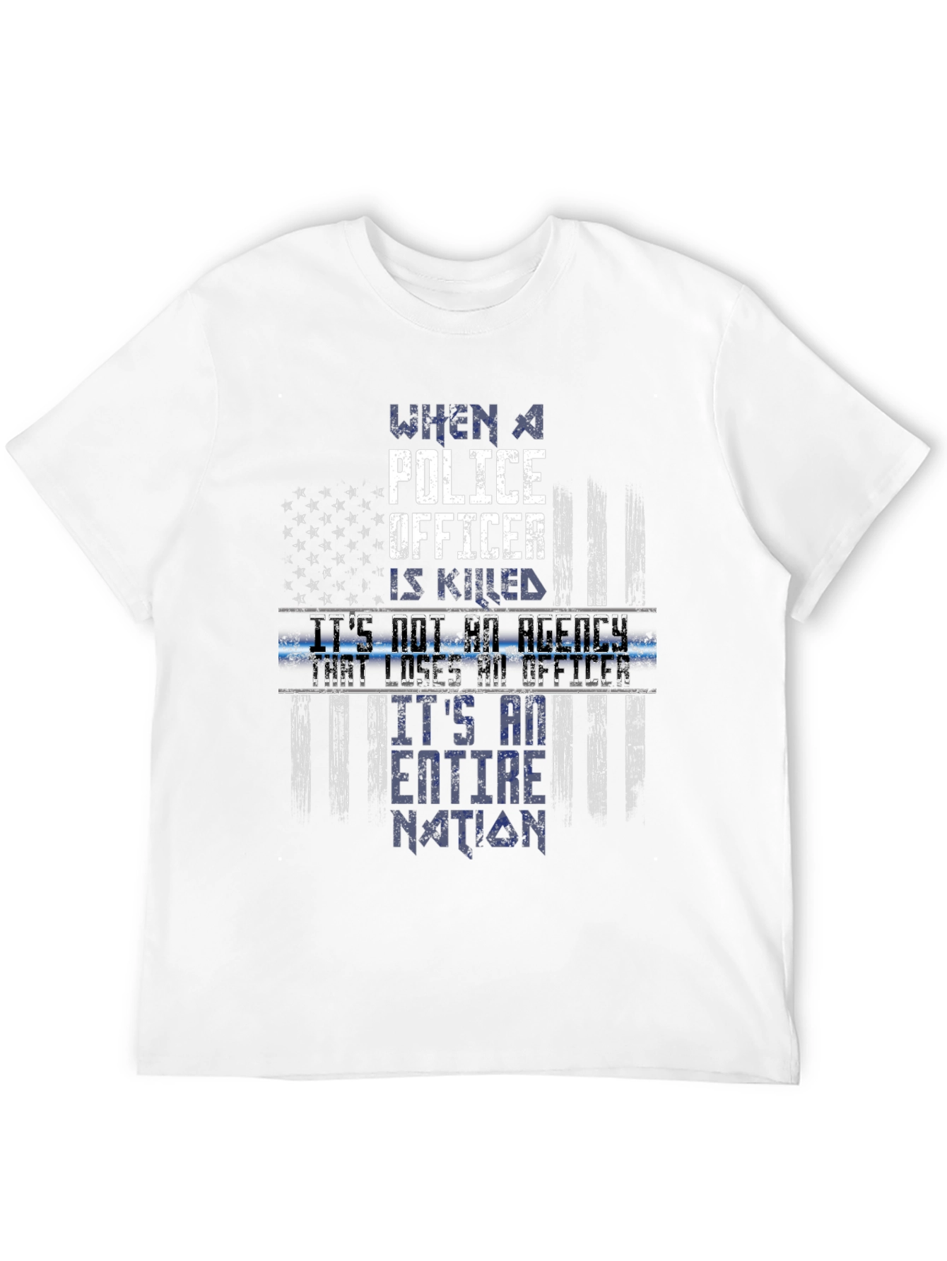 Police Officer Memorial T-Shirt - Fallen Hero Tribute
