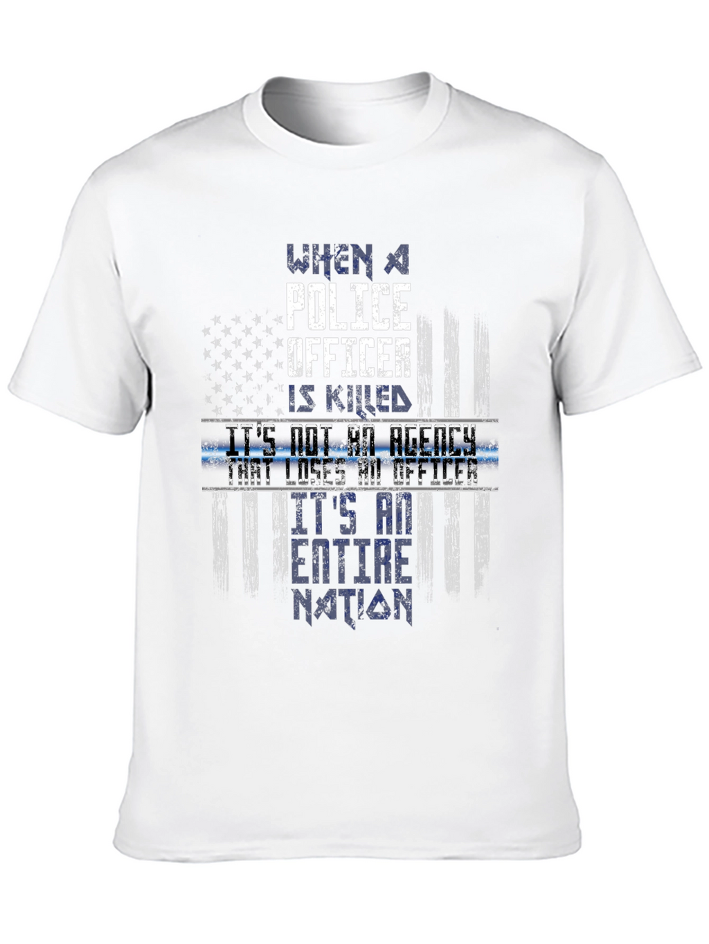 Police Officer Memorial T-Shirt - Fallen Hero Tribute