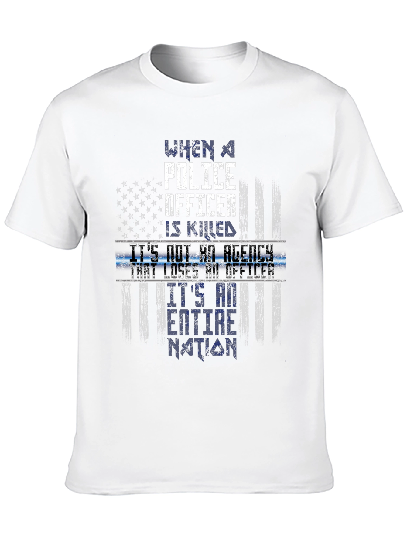 Police Officer Memorial T-Shirt - Fallen Hero Tribute