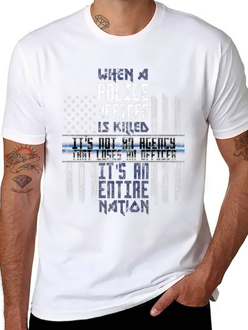 Police Officer Memorial T-Shirt - Fallen Hero Tribute