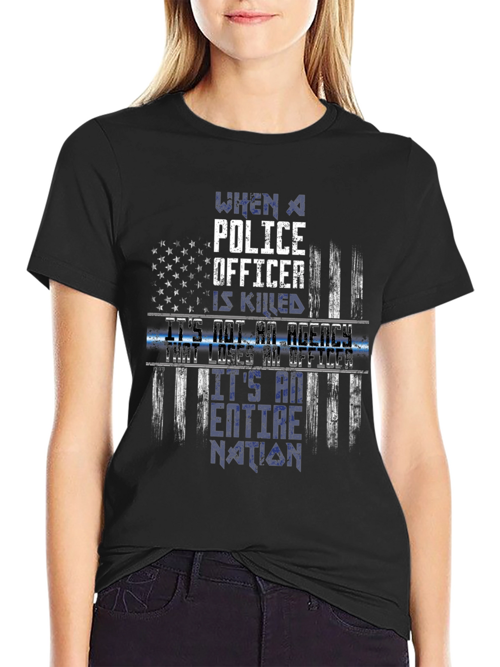 Police Officer Memorial T-Shirt - Fallen Hero Tribute