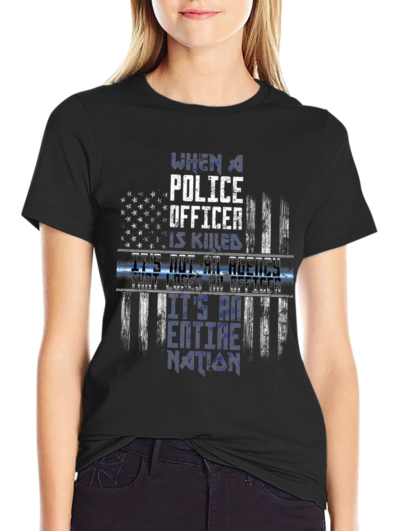 Police Officer Memorial T-Shirt - Fallen Hero Tribute