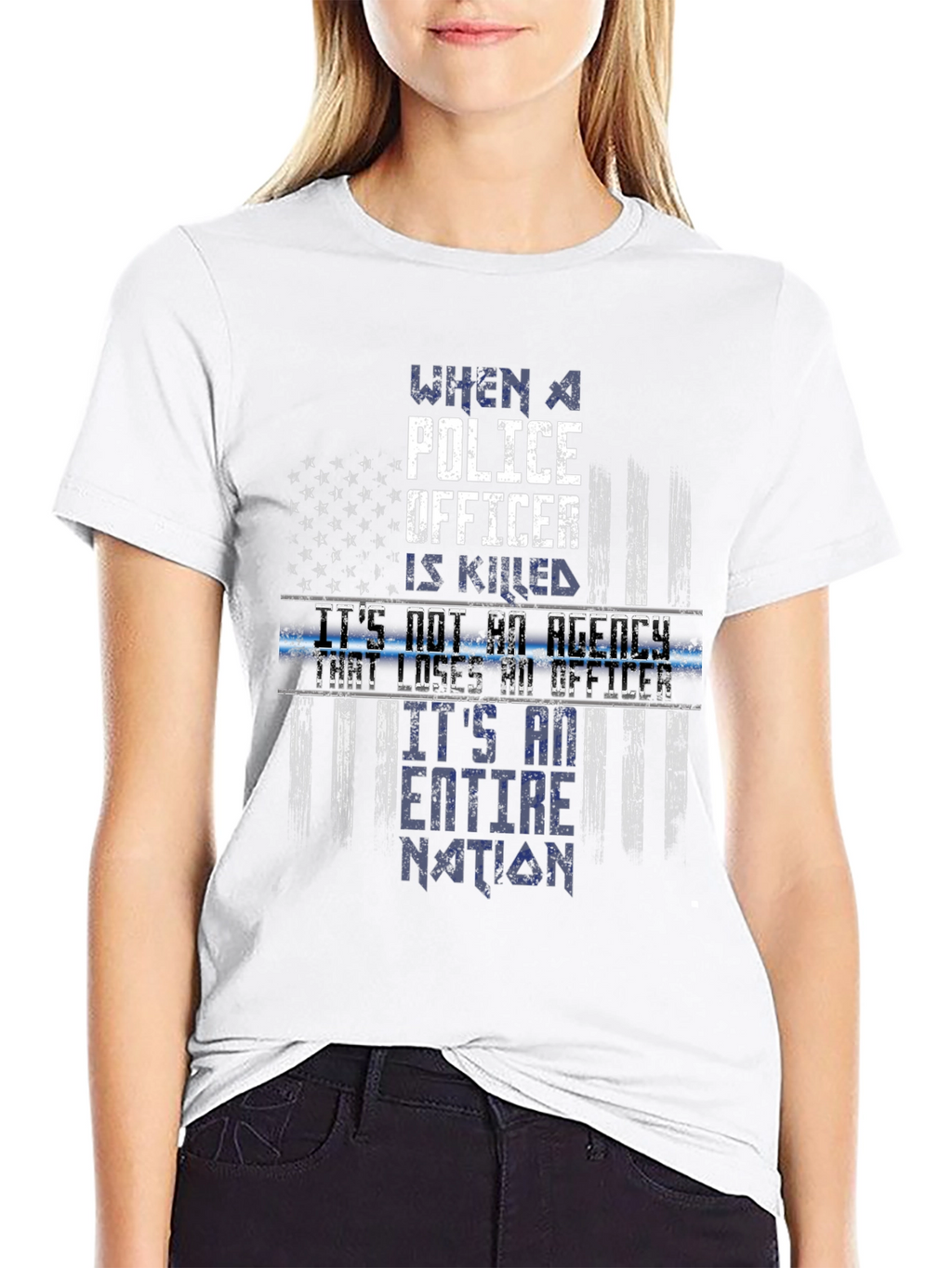 Police Officer Memorial T-Shirt - Fallen Hero Tribute