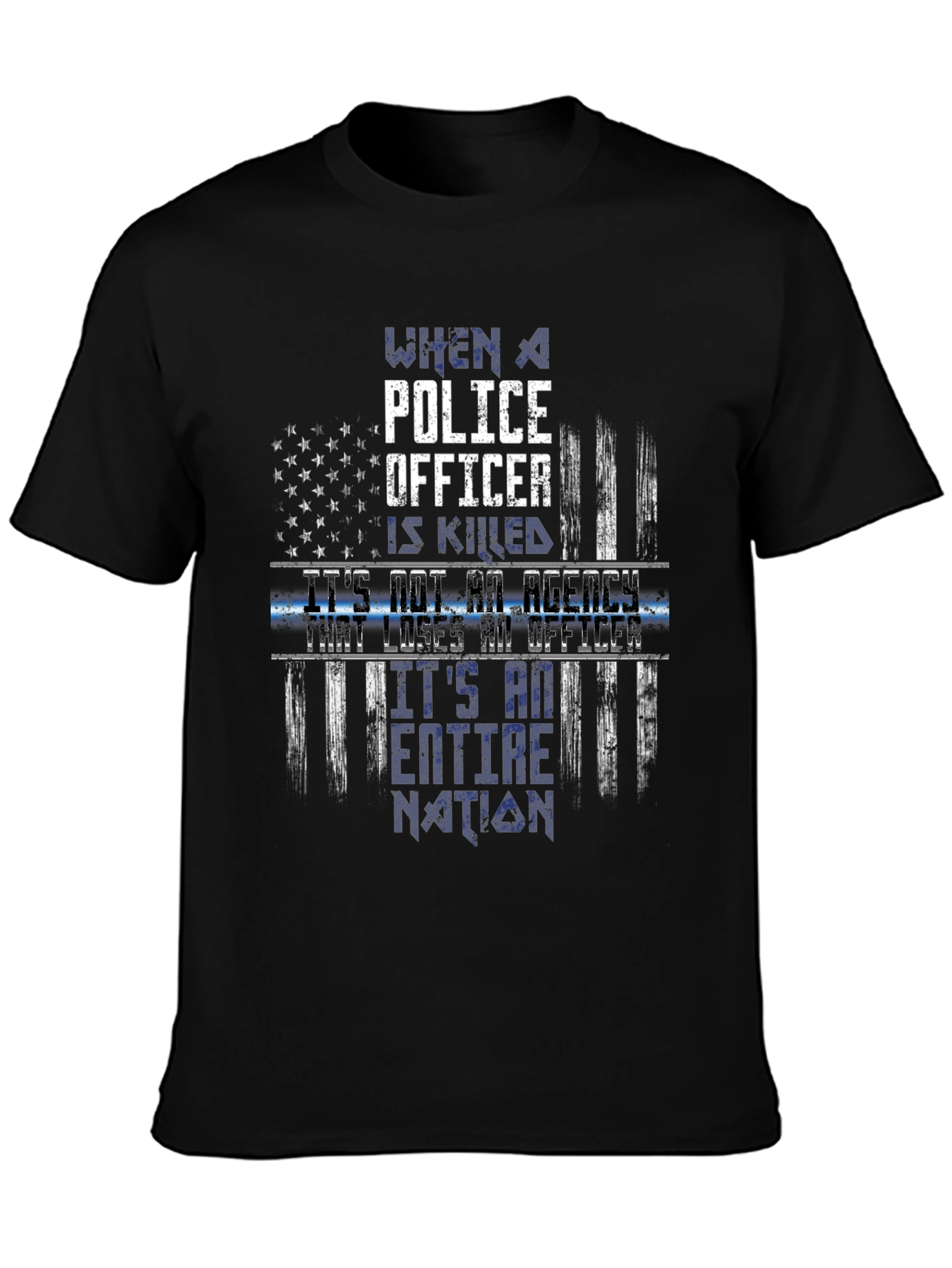 Police Officer Memorial T-Shirt - Fallen Hero Tribute