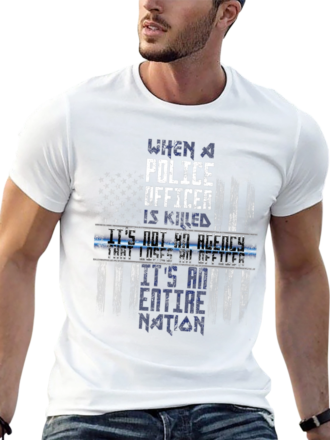 Police Officer Memorial T-Shirt - Fallen Hero Tribute