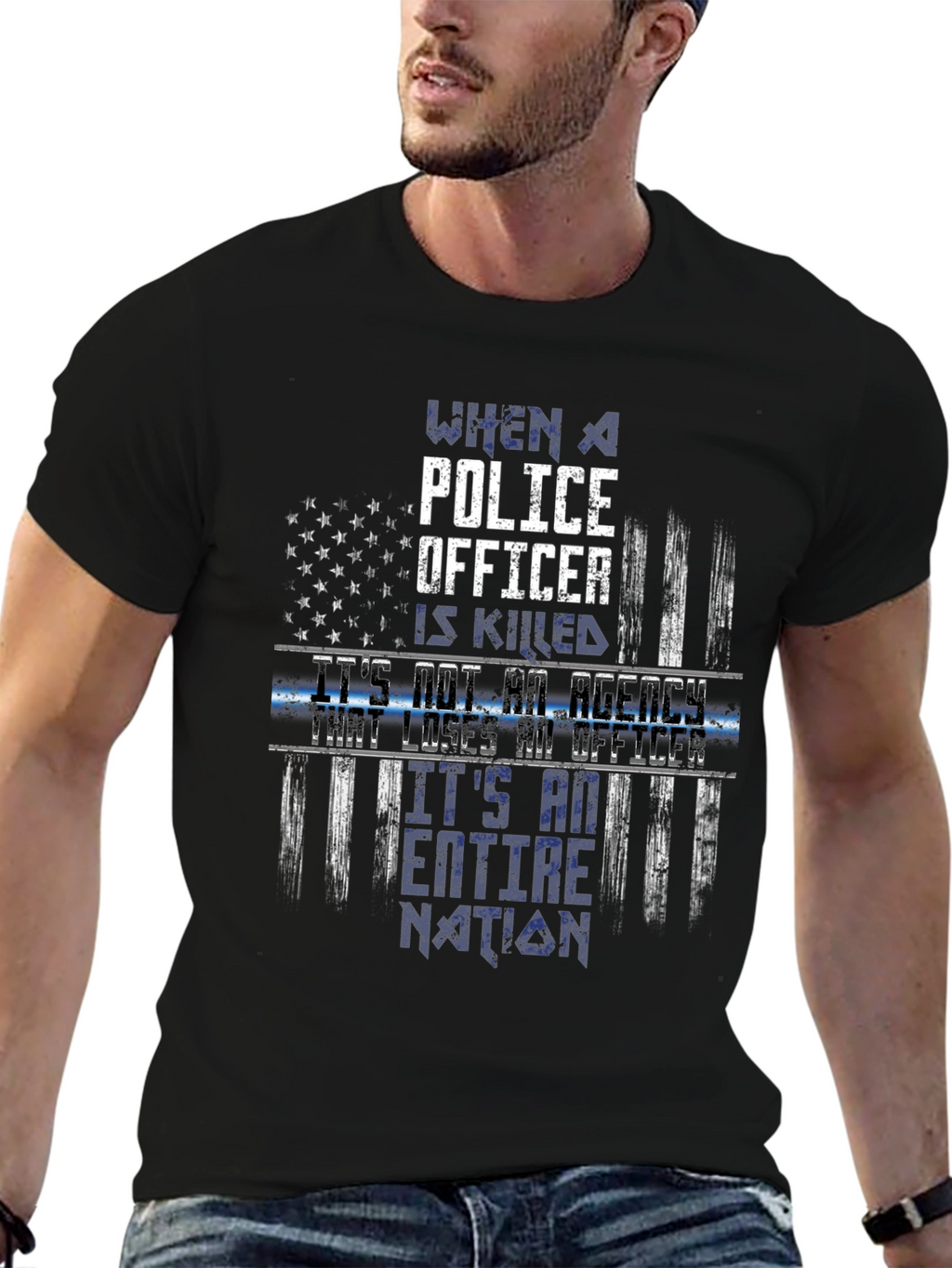 Police Officer Memorial T-Shirt - Fallen Hero Tribute