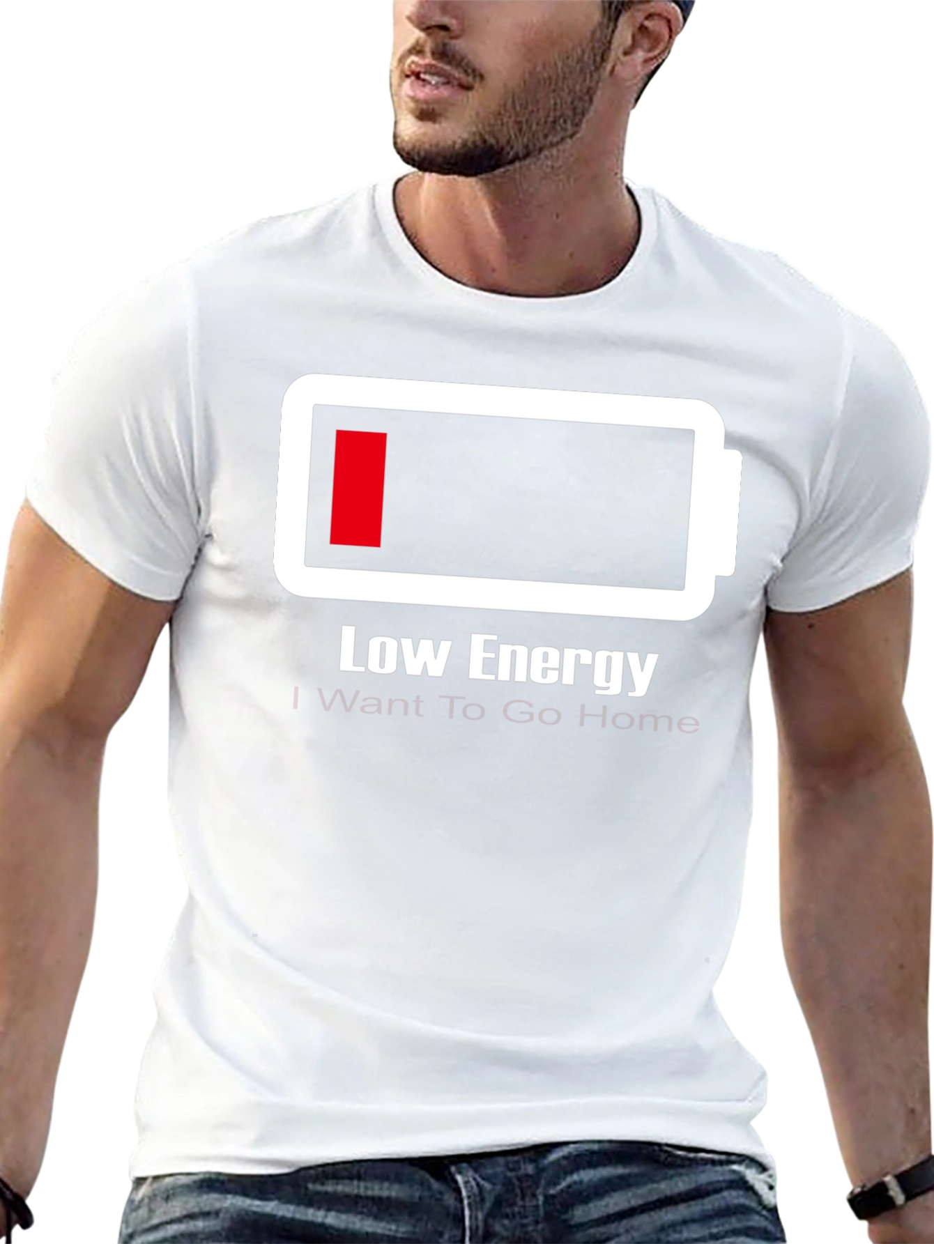 Low Energy Battery T-Shirt - Funny Graphic Tee