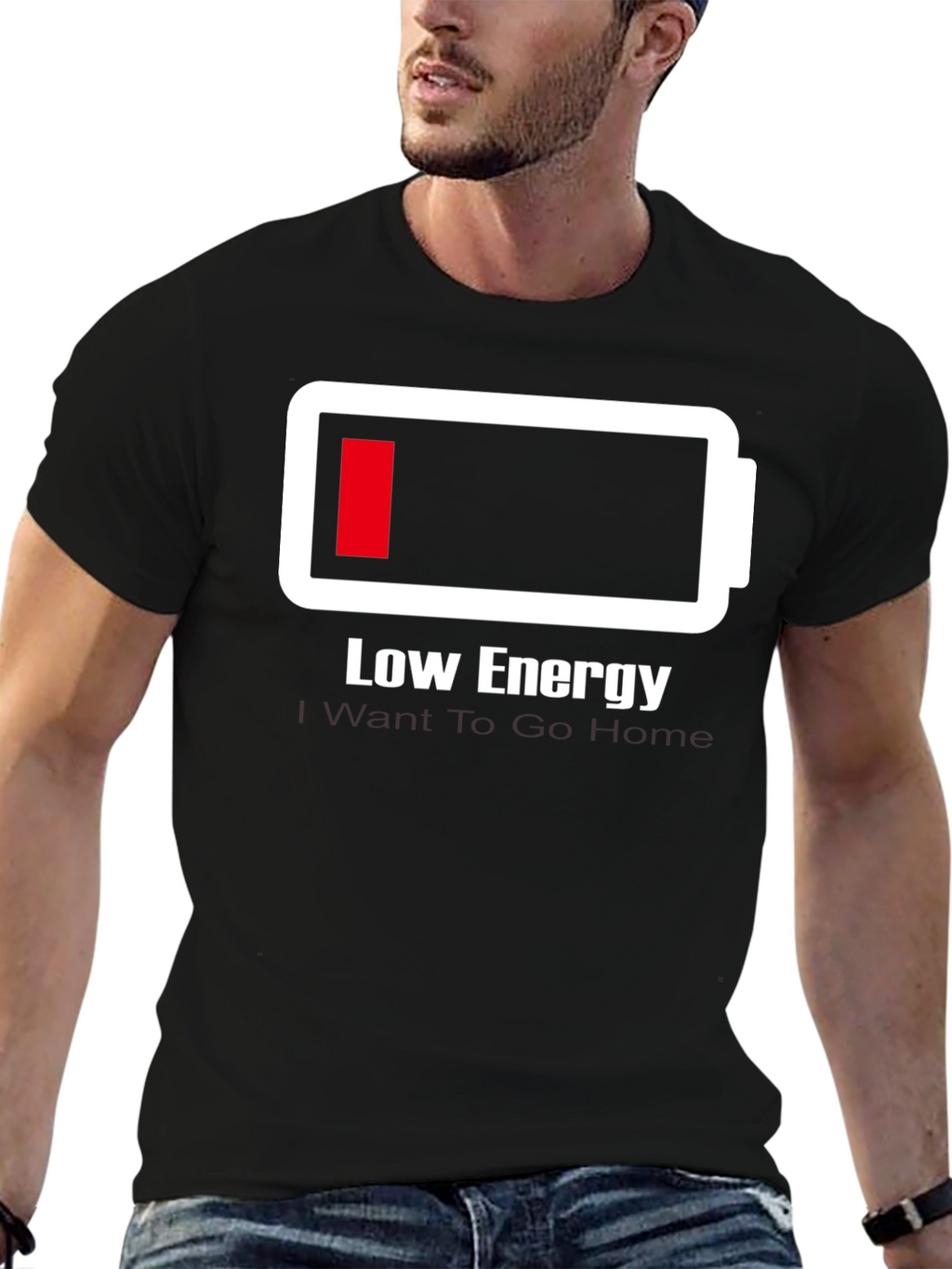 Low Energy Battery T-Shirt - Funny Graphic Tee