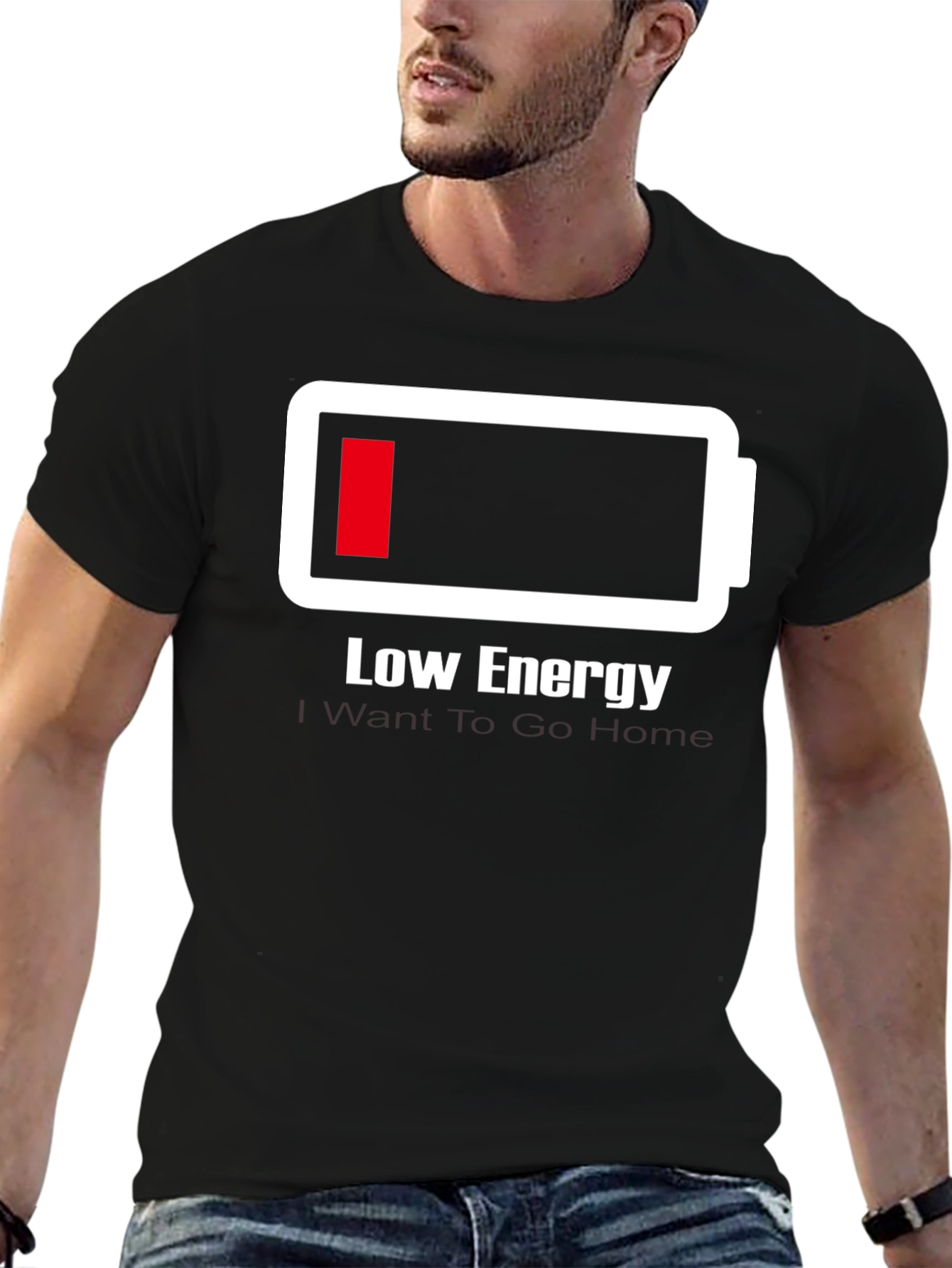 Low Energy Battery T-Shirt - Funny Graphic Tee