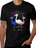 Patriotic Flamingo T-Shirt - USA Pride