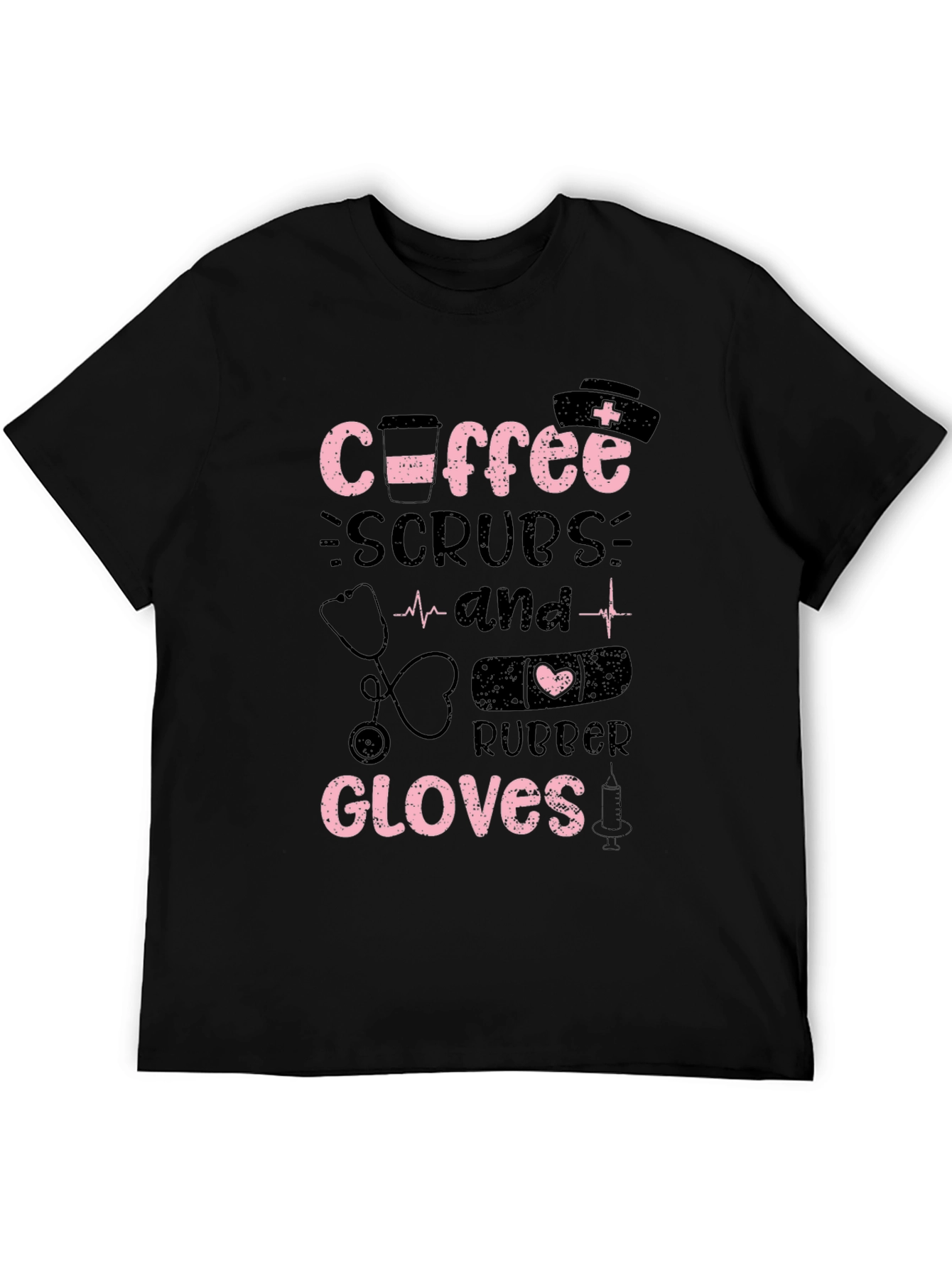 Coffee Scrubs Rubber Gloves T-Shirt - Nurse Life Apparel