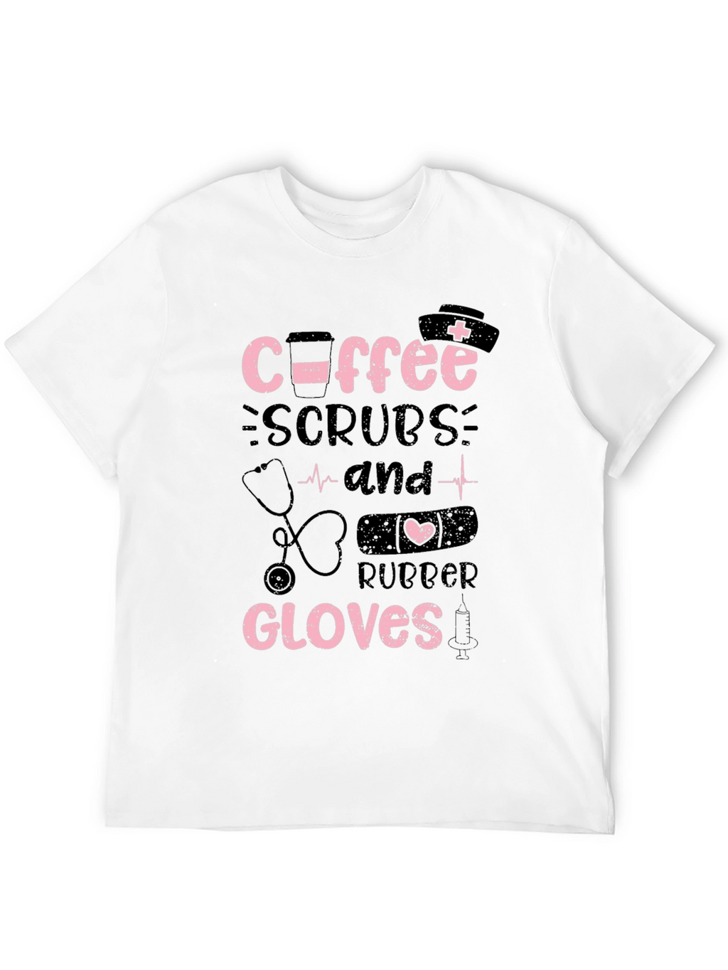 Coffee Scrubs Rubber Gloves T-Shirt - Nurse Life Apparel