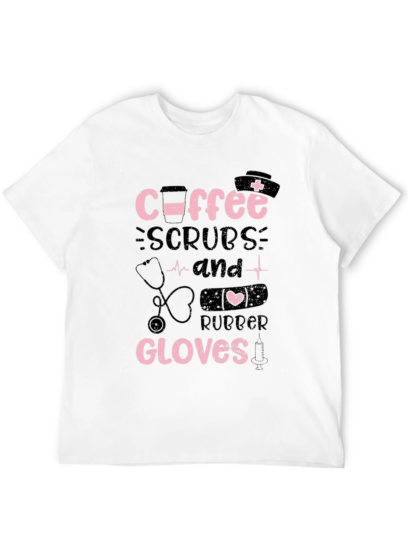 Coffee Scrubs Rubber Gloves T-Shirt - Nurse Life Apparel