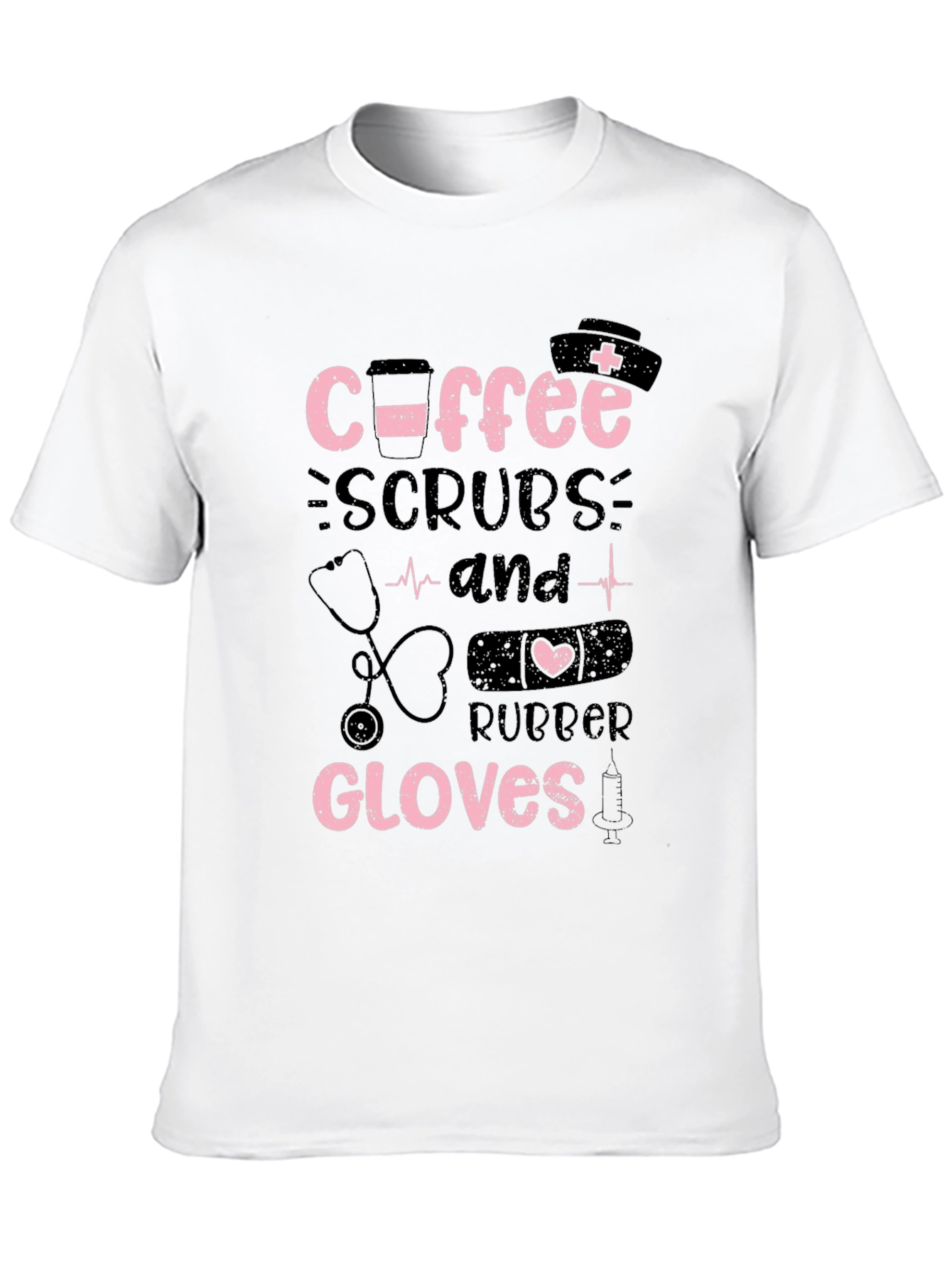 Coffee Scrubs Rubber Gloves T-Shirt - Nurse Life Apparel