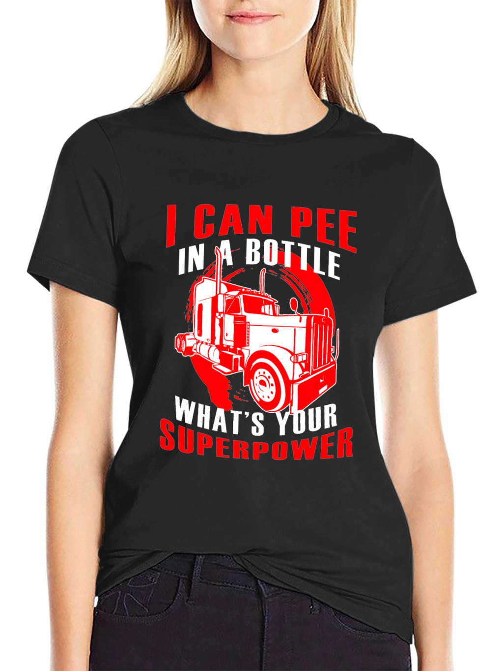 Trucker Superpower Graphic T-Shirt
