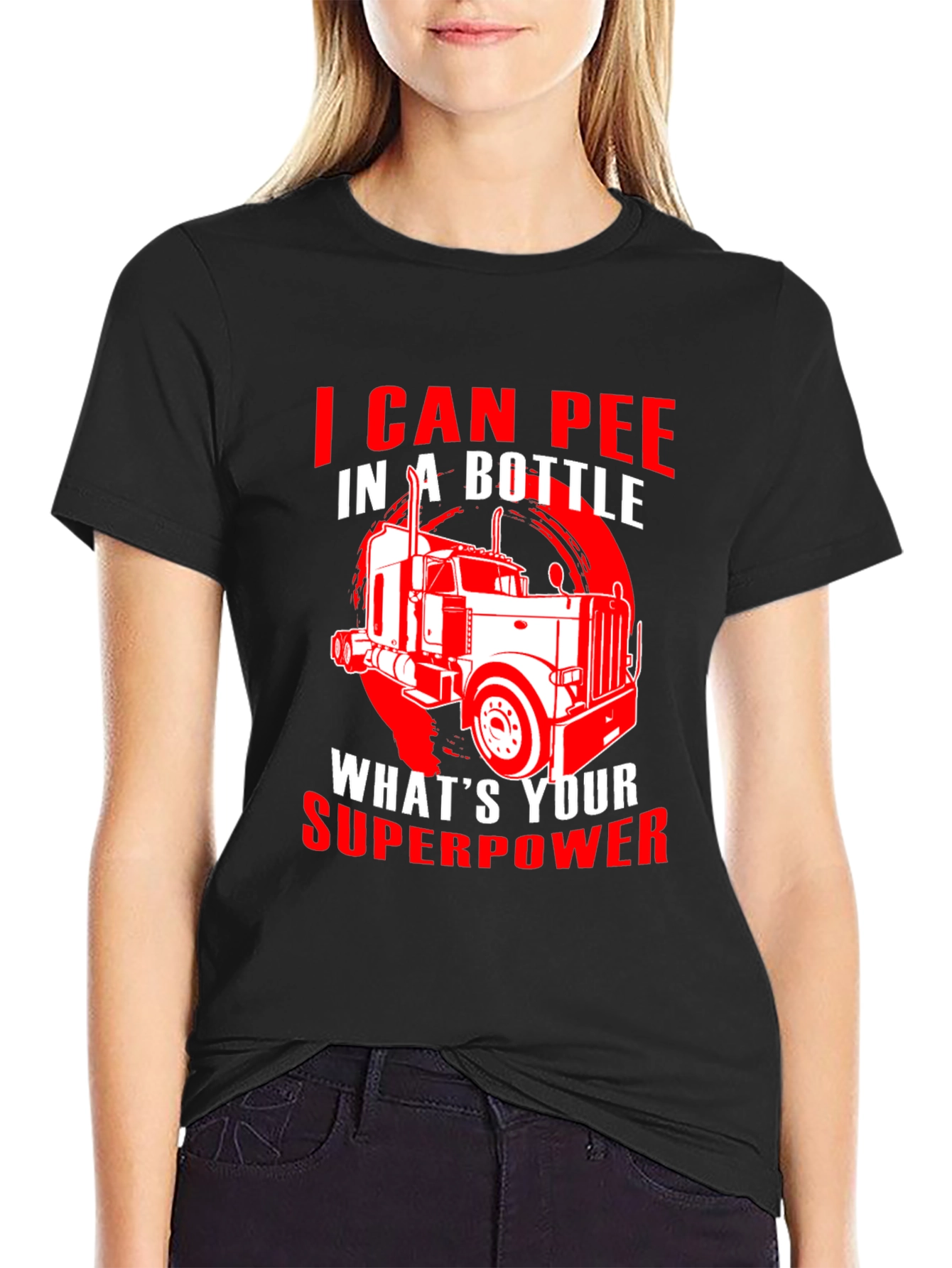 Trucker Superpower Graphic T-Shirt
