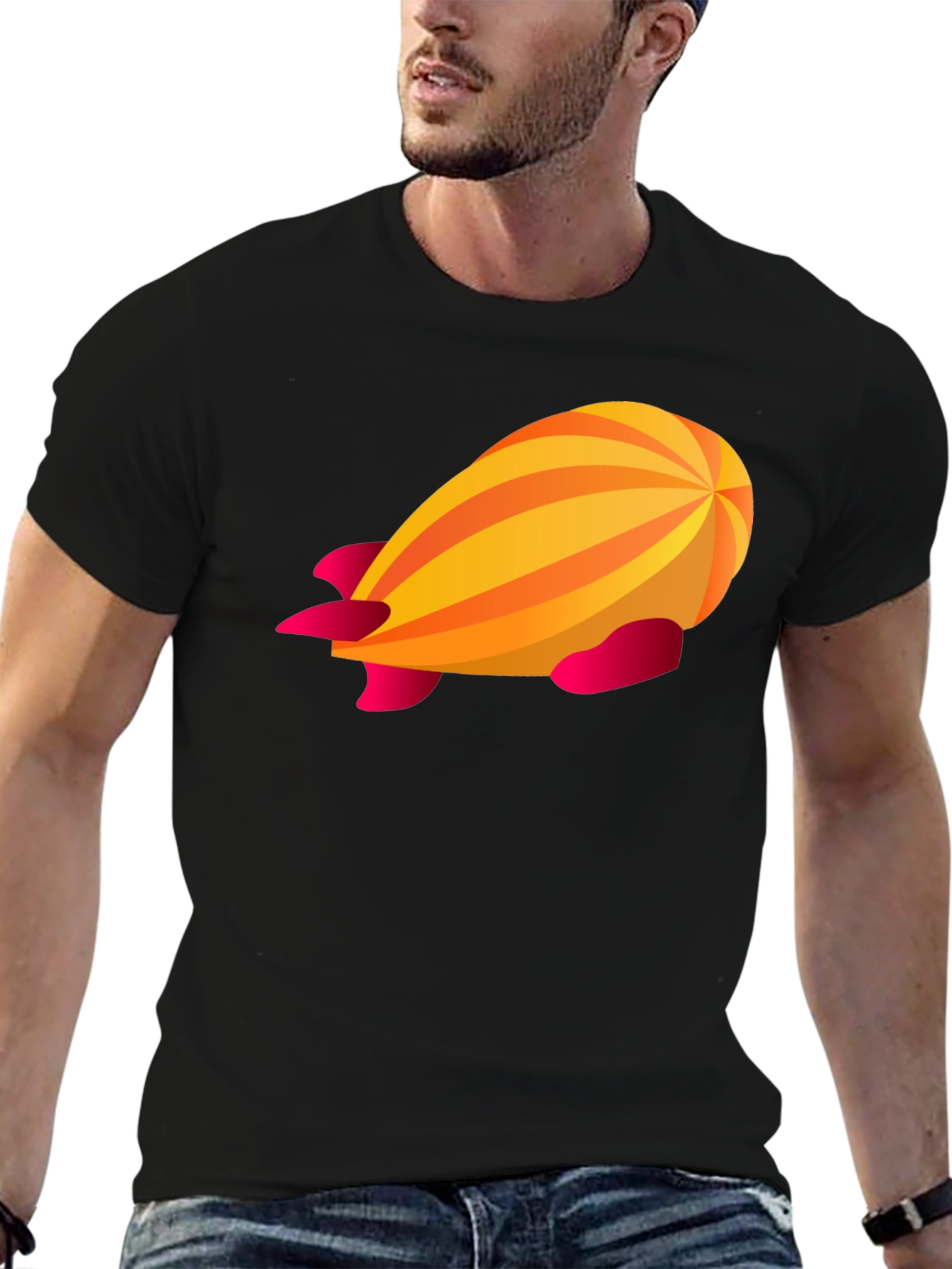 Retro Rocket Graphic Tee - Nostalgic Cool